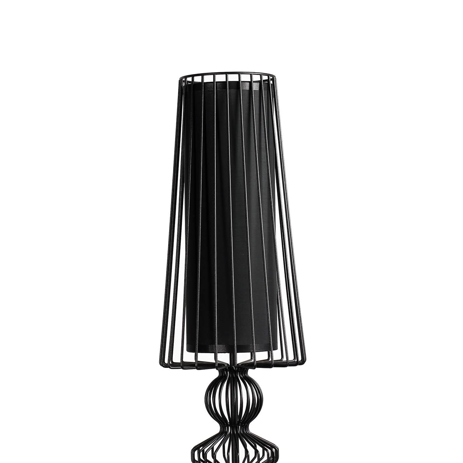 Tischlampe modern Stoffschirm Licht-Erlebnisse Tischlampe Weiß ohne Tischleuchte Lampe AVEIRO, Stahl Leuchtmittel,