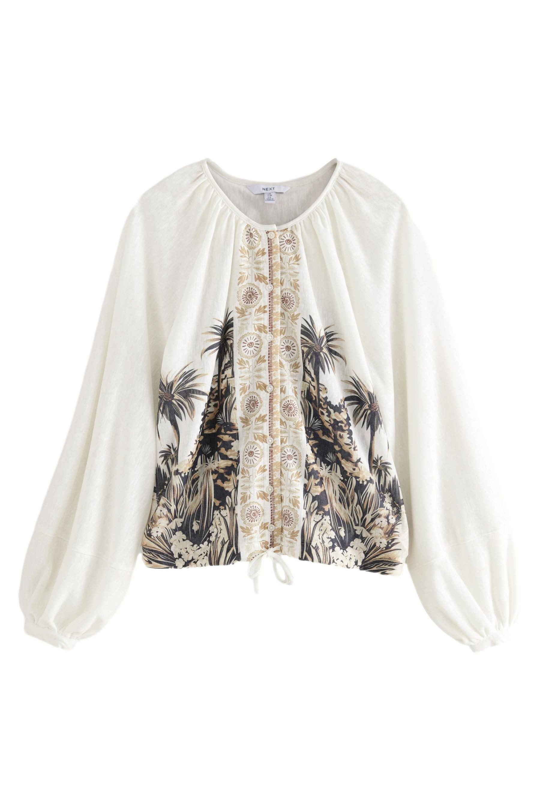 Next Langarmbluse Langärmelige Boho-Bluse mit Kordel günstig online kaufen