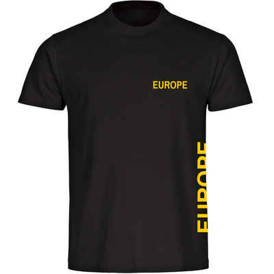 multifanshop T-Shirt Herren Europe - Brust & Seite - Männer