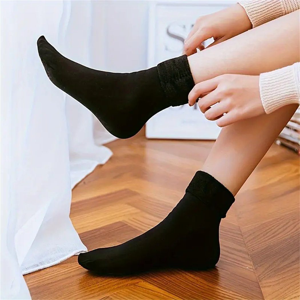 Women's Warm Thermosocken Schwarz DAYUT Breathable (2-Paar) Socks, Thermal Winter Thickened