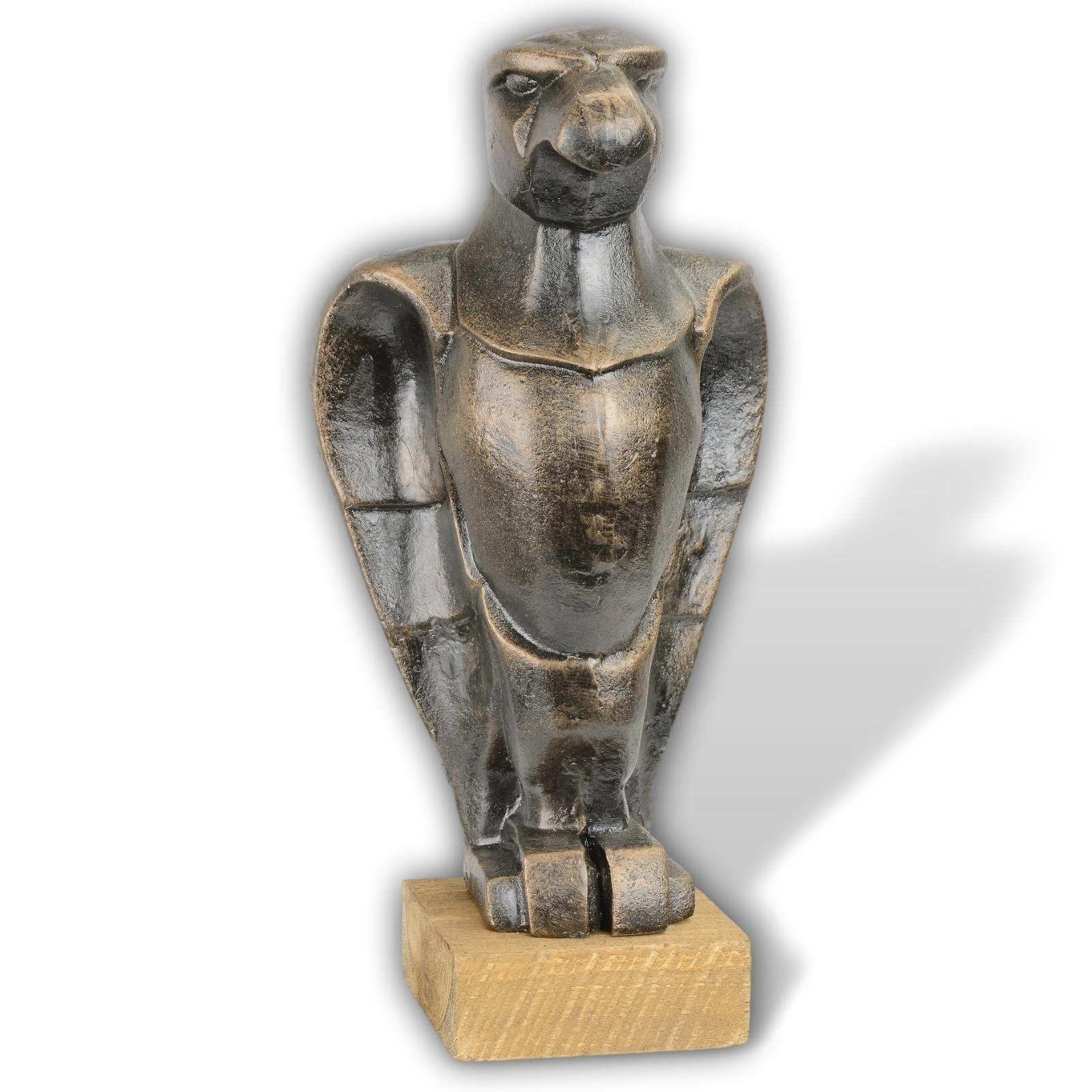 Aubaho Dekofigur Skulptur Adler Figur Metall Bronze-Optik Art-Deko-Antik-Stil nach Klim