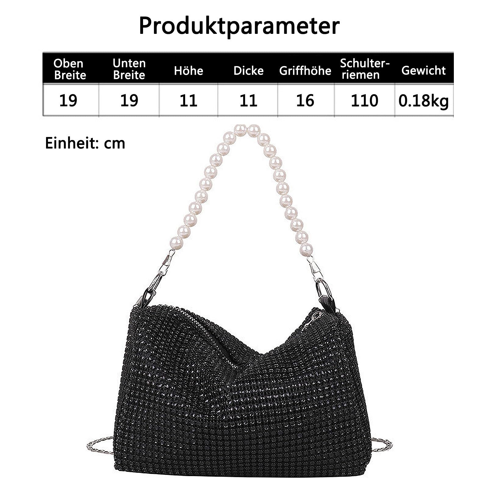 Bextsrack Clutch Strass-Abendtasche für Damen, Glitzer Abendtasche, Elegante Schultertaschen für Hochzeit Party Freizeit Date