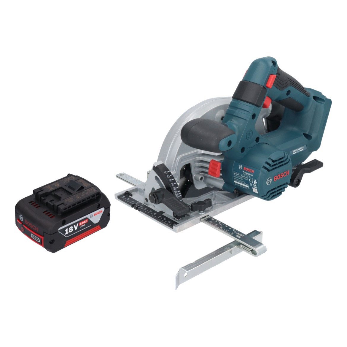 Bosch Professional Kompakt-Handkreissäge Bosch GKS 18V-57-2 Professional Akku Handkreissäge 18 V 165 mm Brushle