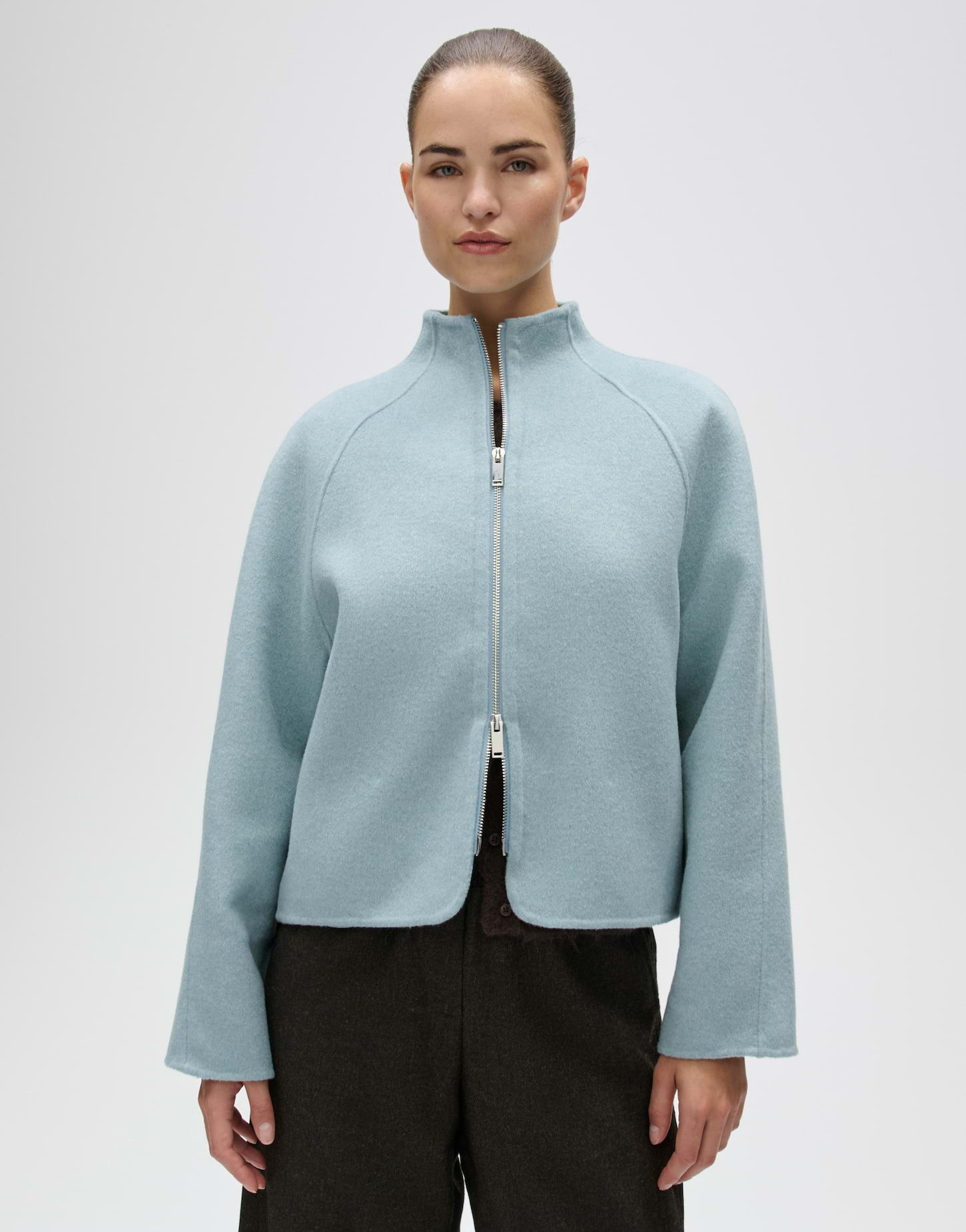 OPUS Wolljacke Helisu aus pflegeleichtem Material Lockere Passform für stilvolle und bequeme Alltagslooks