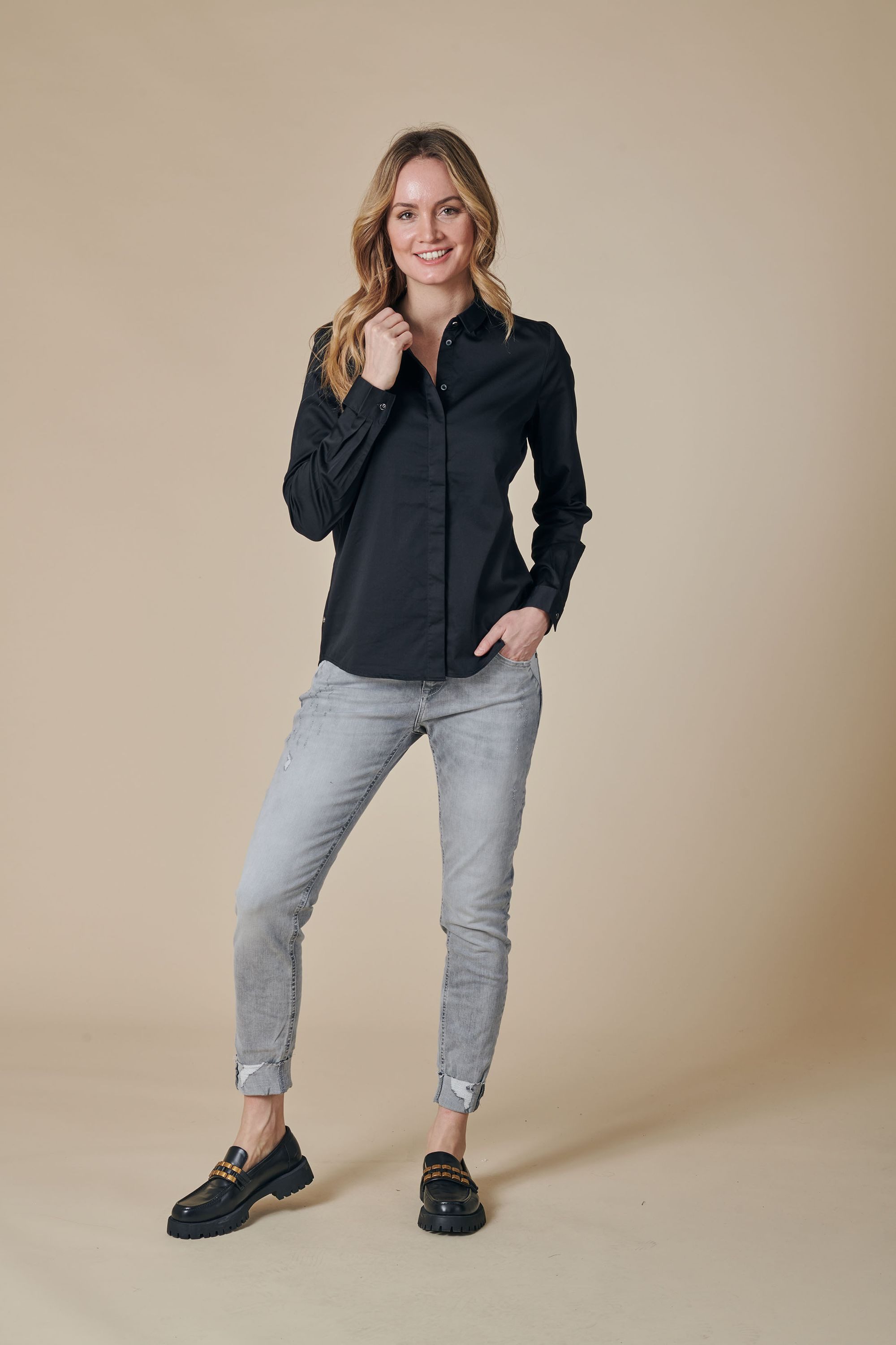 Zhrill Longbluse Bluse RESI Black günstig online kaufen