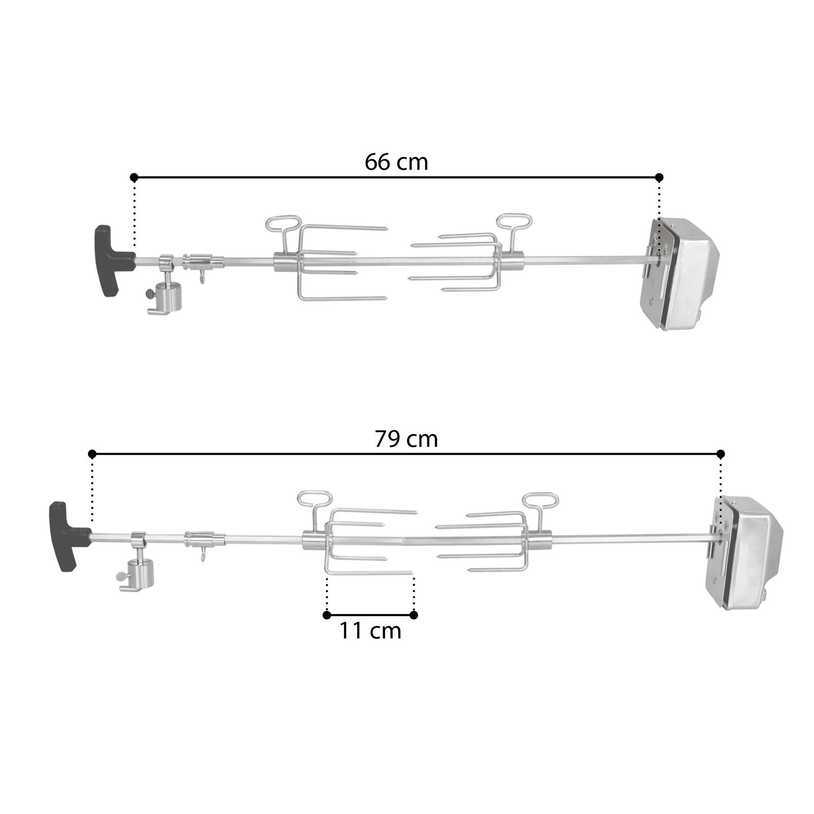 Elektrischer Grillspieß 360° - 4W Motor, Edelstahl, 8kg Tragkraft Für Gasgrill