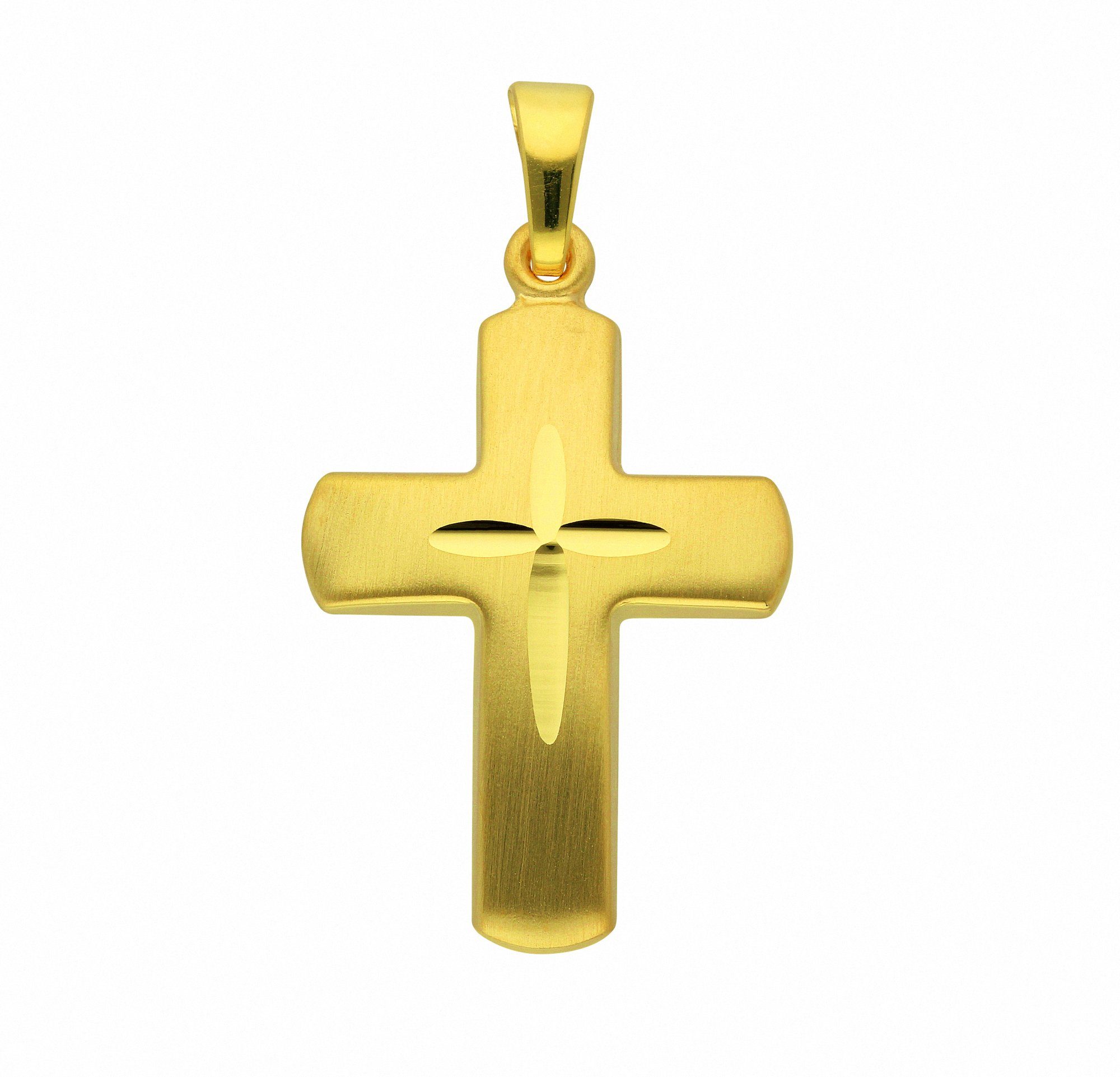 mit Gold Kreuz Anhänger Kette mit Set Halskette - Schmuckset Anhänger, 333 Adelia´s