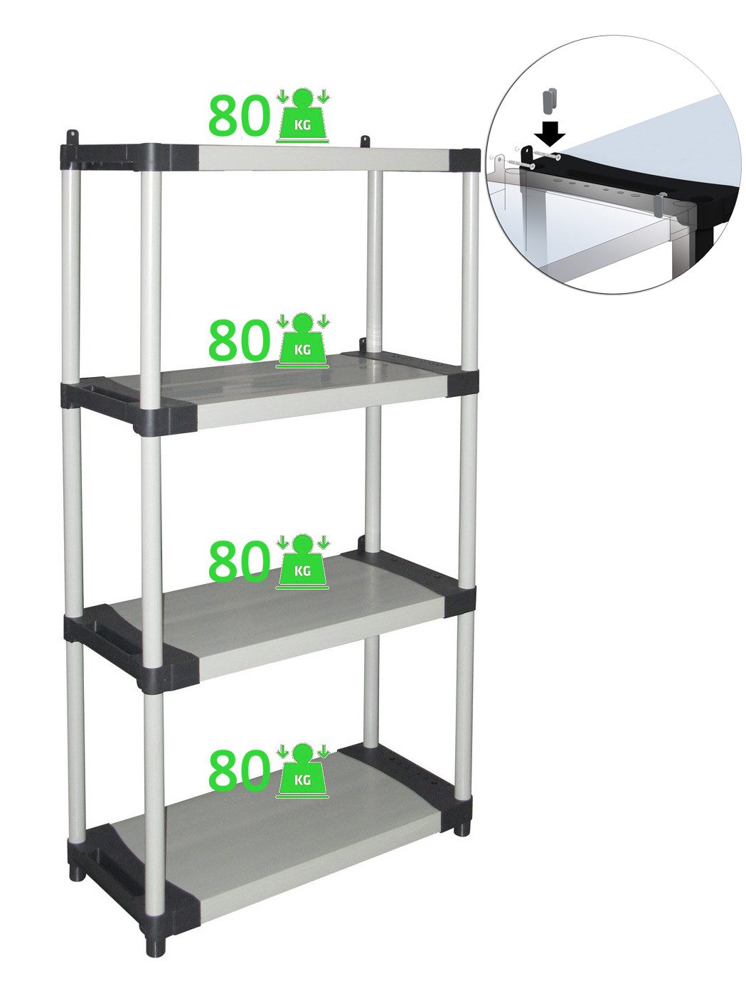 Kreher Schwerlastregal Schwerlastregal Armadio mit 4 Ebenen günstig online kaufen