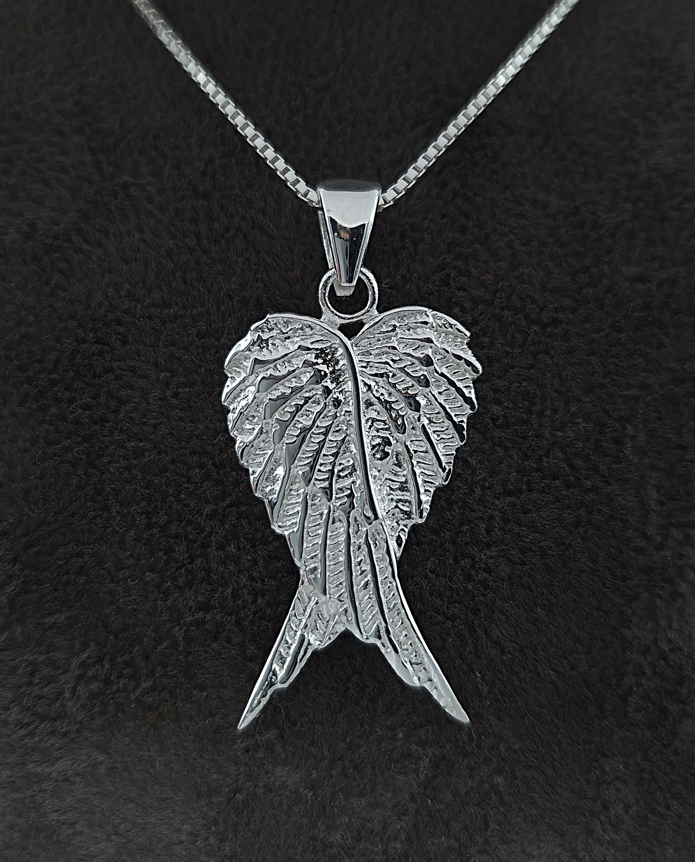 NAHLE Kette mit Anhänger Engel Flügel Glücksbringer Schutzengel Engelsflügel 925 Silber (2-tlg., inklusive Schmuckbox)