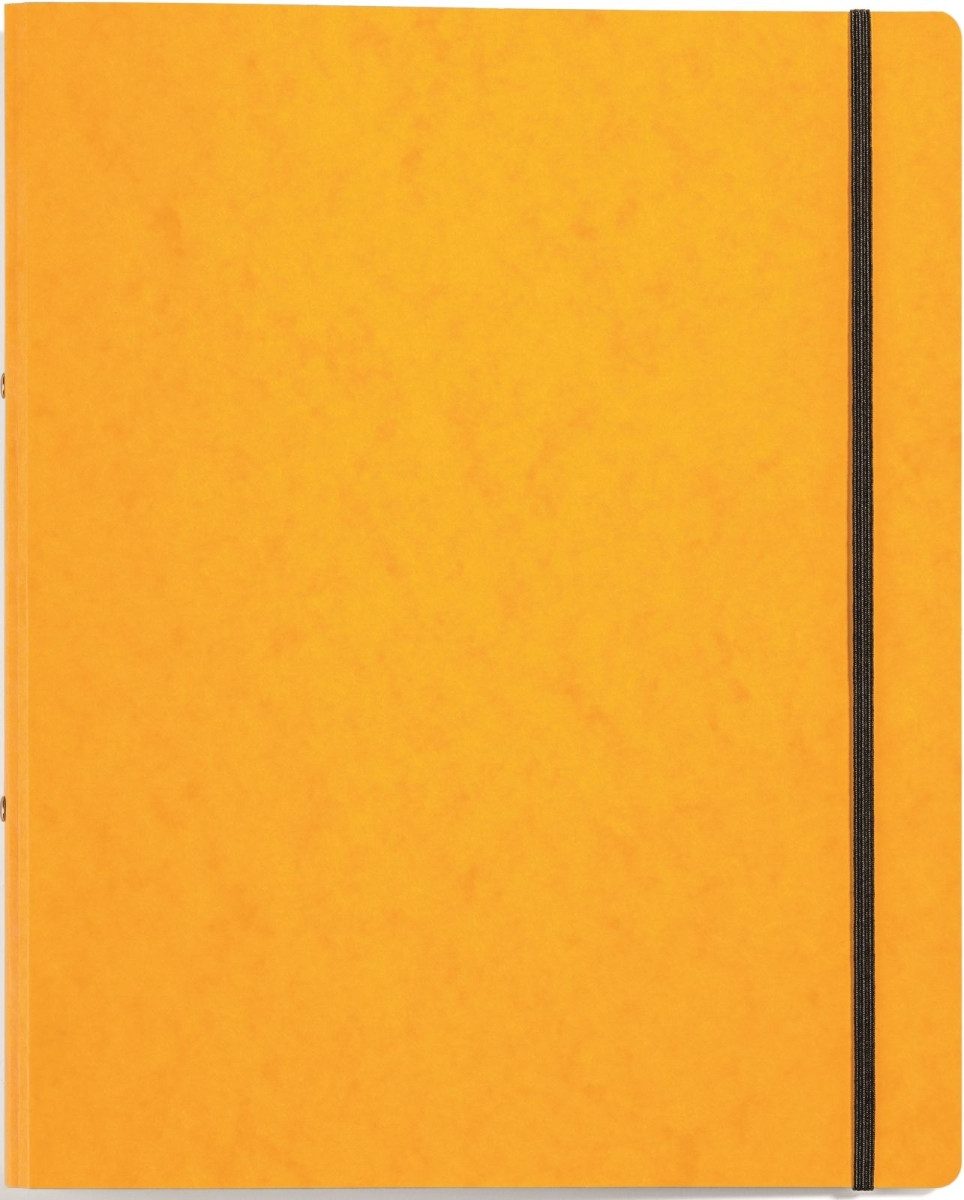 Präsentationsordner Ringbuch A4 Gummizug gelb Pressspan 2 Ringe 16mm