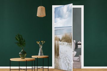 MuchoWow Türtapete Nordsee - Dünen - Wasser, Matt, bedruckt, (1 St), Fototapete für Tür, Türaufkleber, 75x205 cm