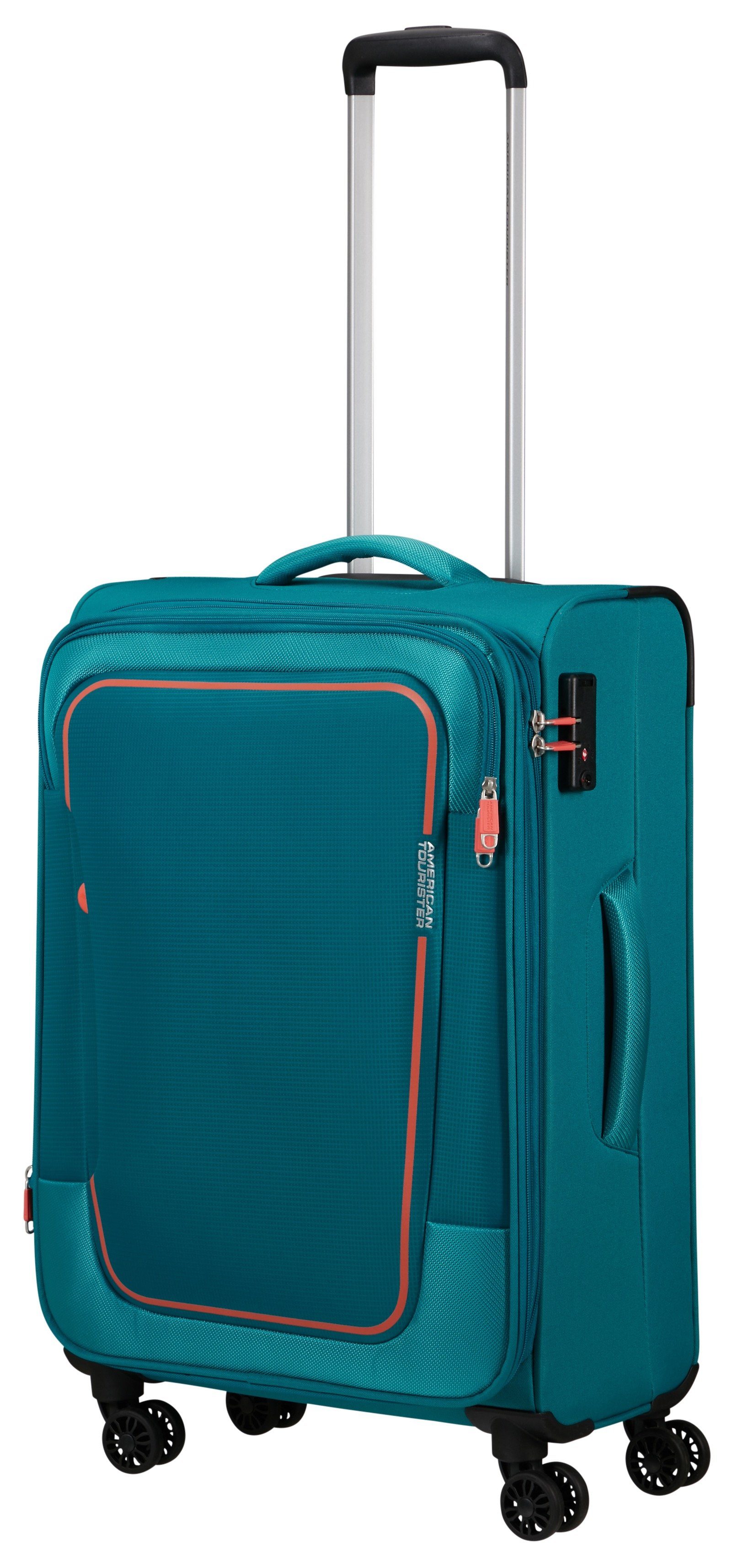 Tourister® teal Koffer 4 stone Spinner 67, Rollen American PULSONIC
