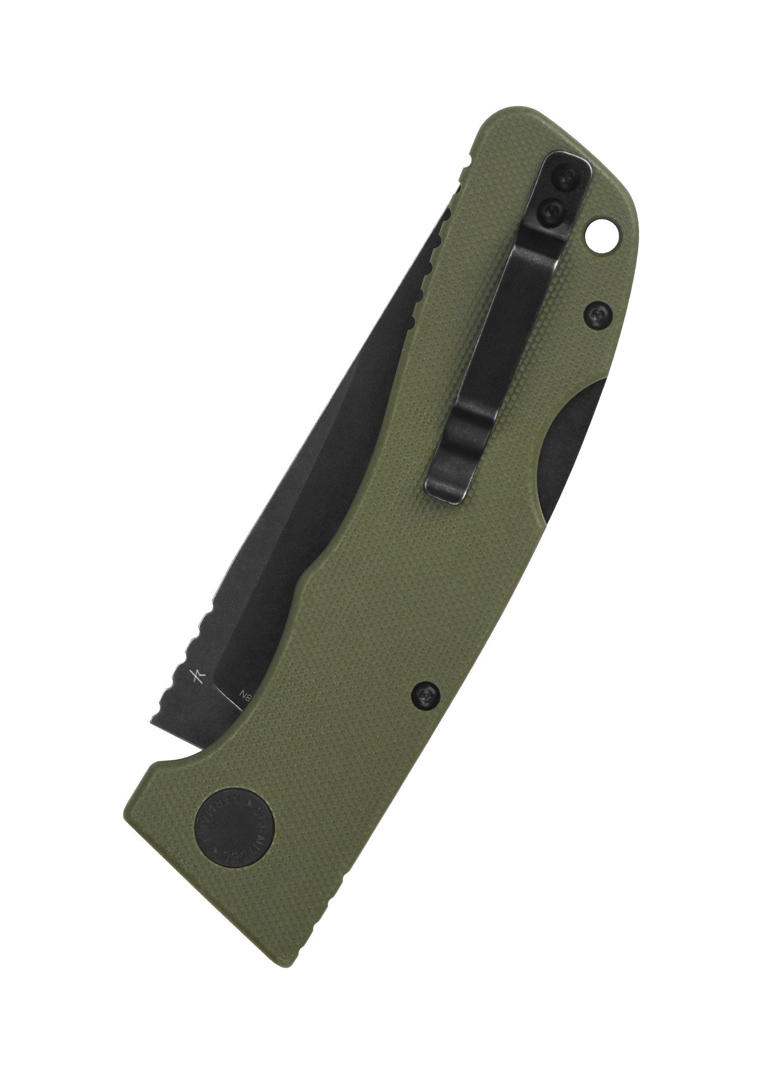 Schnitzel Taschenmesser Schnitzel KVAR G10 Grün Taschenmesser mit Hosenclip, (1 St)