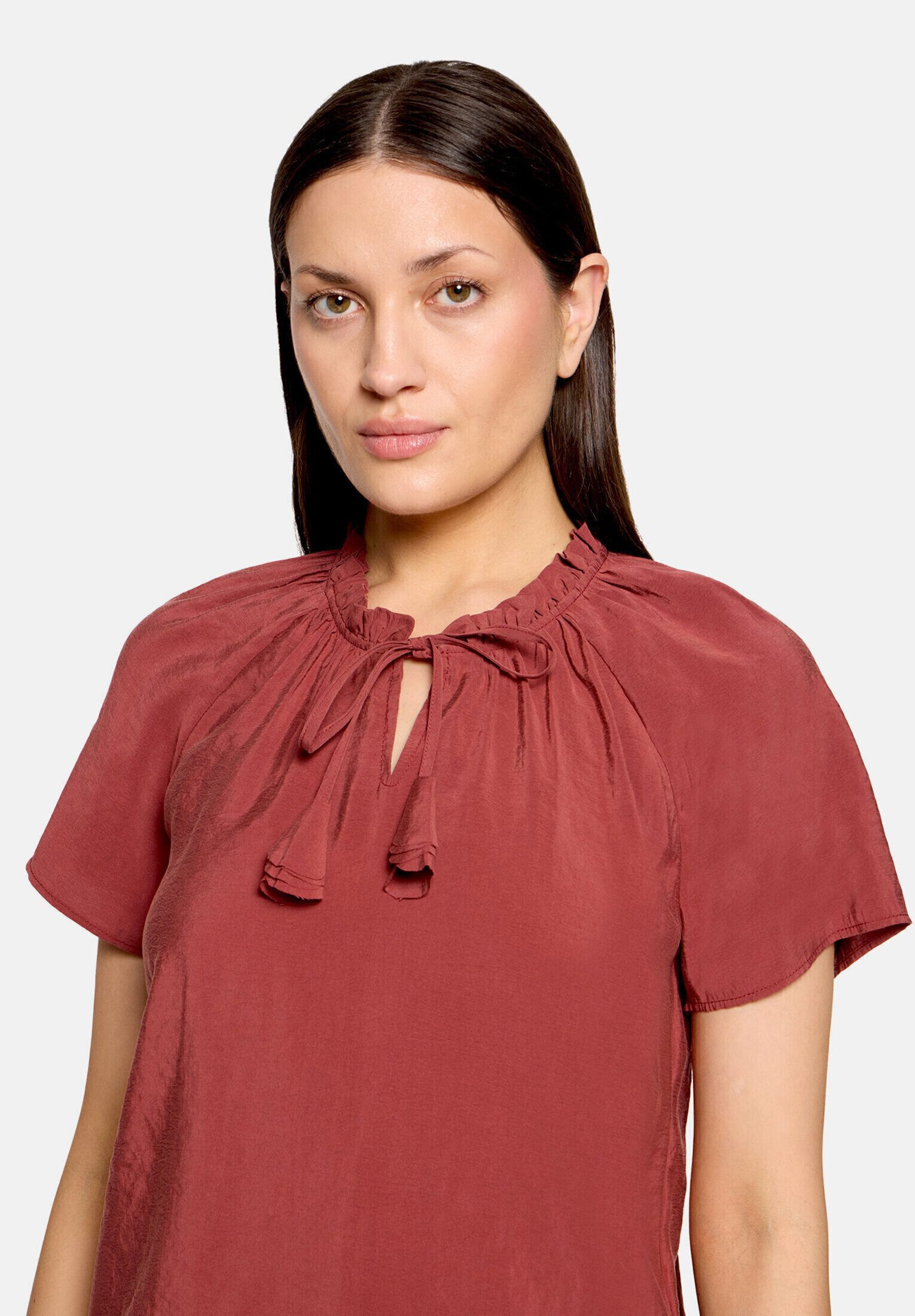 Cartoon Schlupfbluse Damen mit Raffung