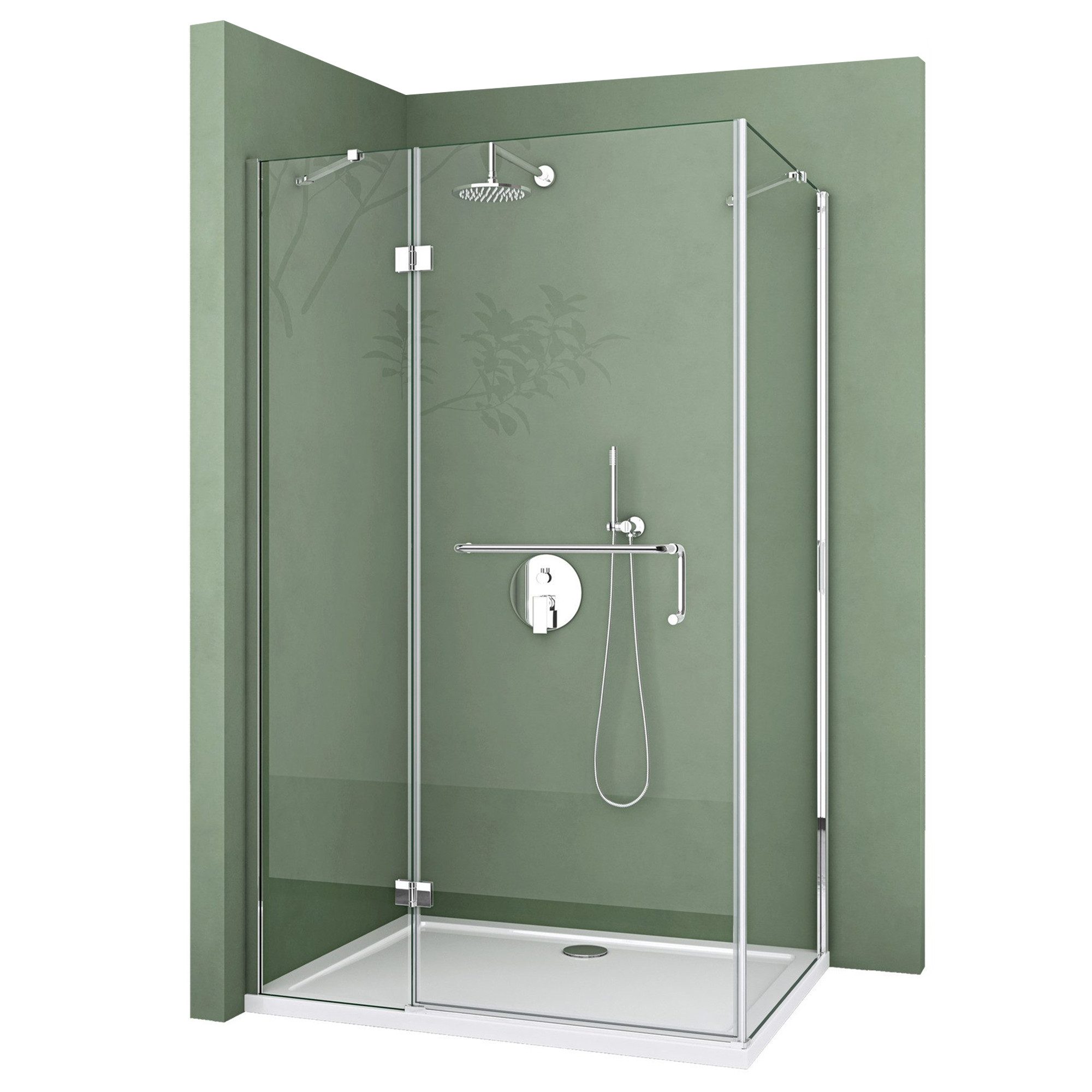 Mai & Mai Eckdusche Duschkabine Duschabtrennung ESG mit Nano H:190cm Rav04, günstig online kaufen
