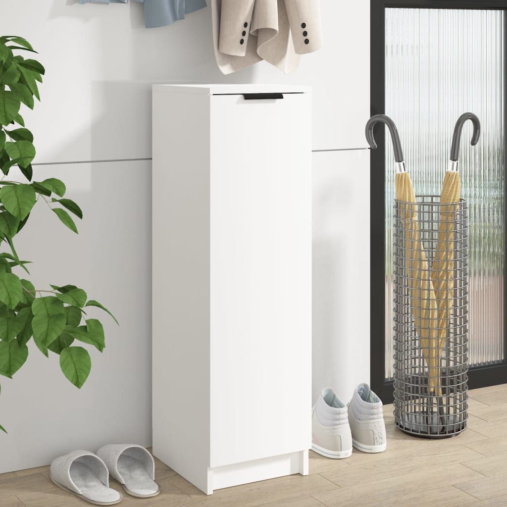 vidaXL Schuhschrank NA Schuhschrank Weiß 30x35x100 cm Holzwerkstoff für Ordnung im Flur