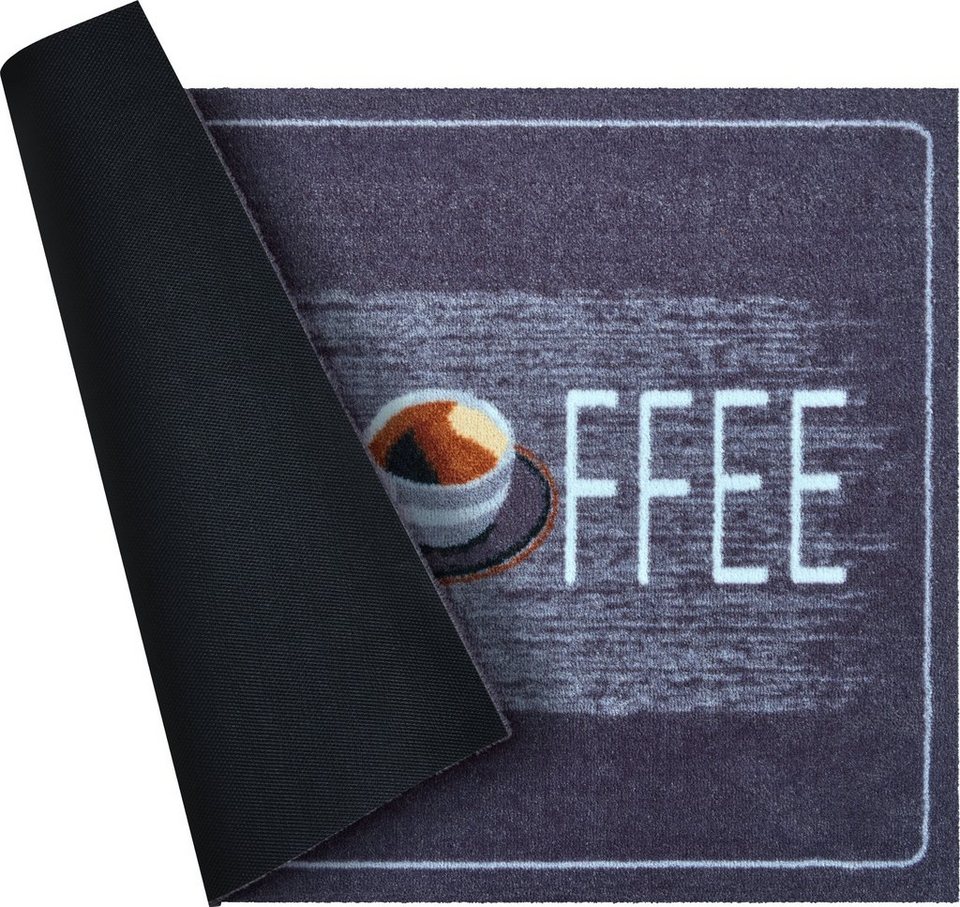Fußmatte Coffee, Grund, rechteckig, Höhe: 8 mm, Schmutzfangmatte, mit  Spruch, In- und Outdoor geeignet, waschbar, den