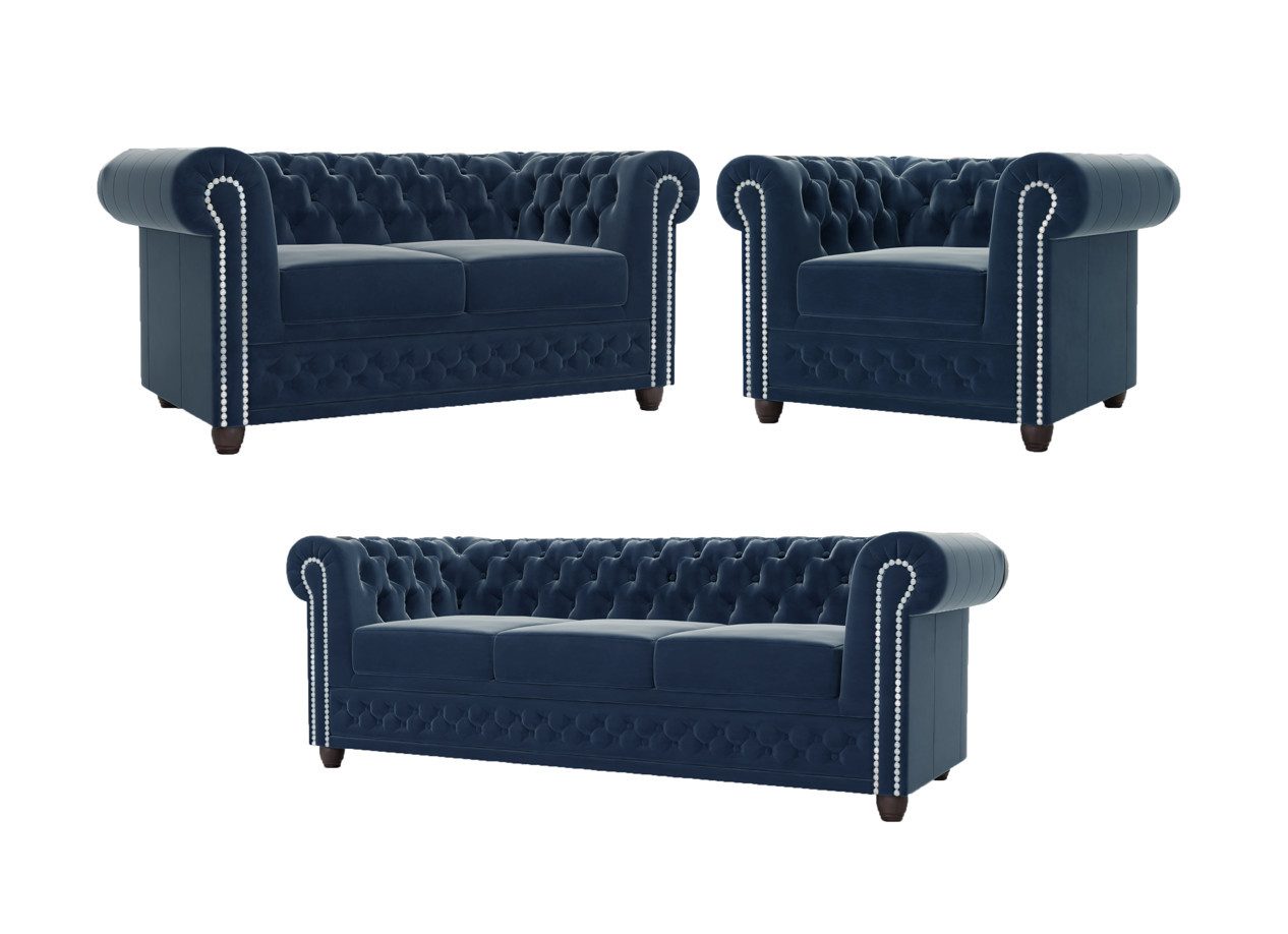 S-Style Möbel Polstergarnitur Chesterfield Lena mit günstig online kaufen