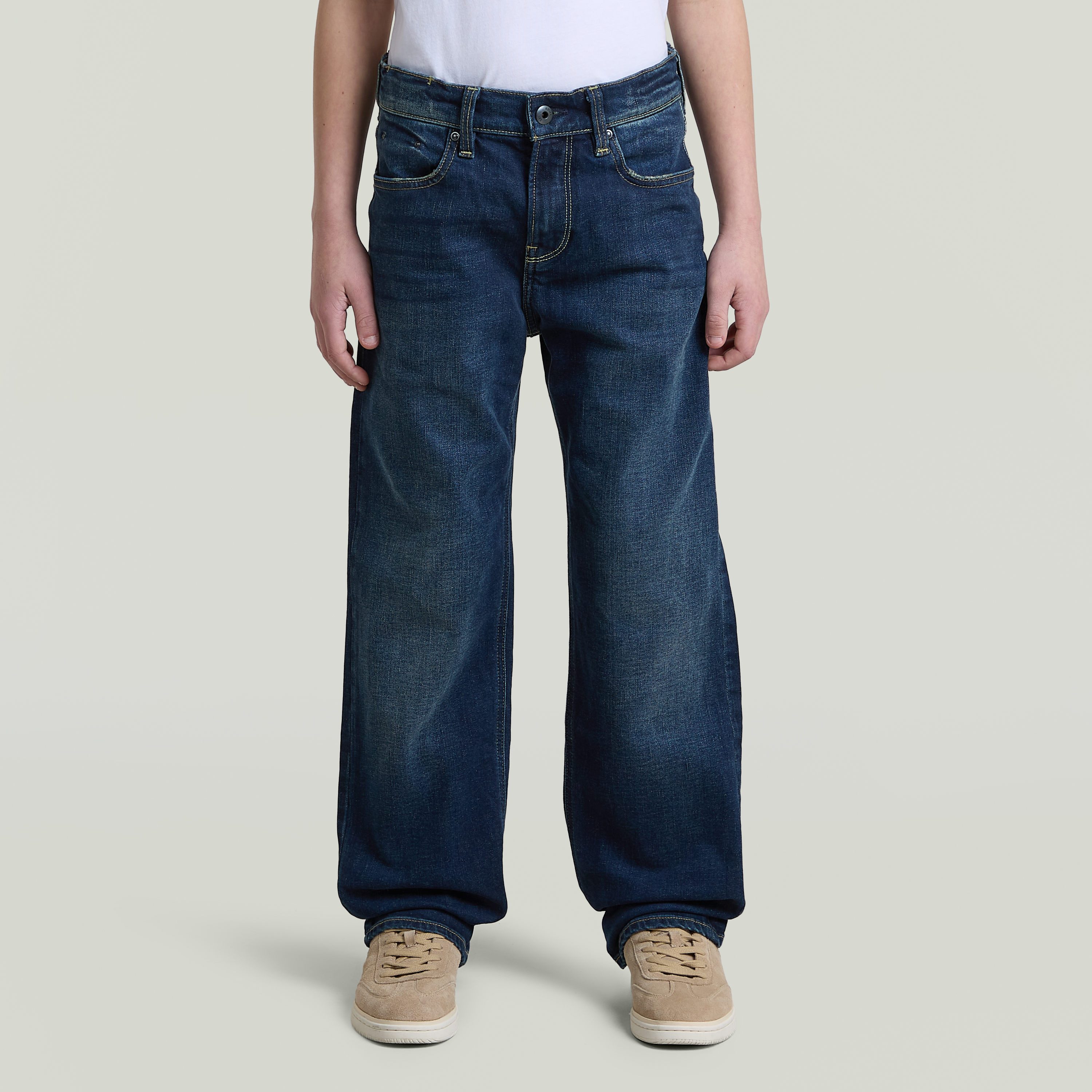 G-STAR Straight-Jeans KIDS, DAKOTA REGULAR STRAIGHT mit regulärem Bund, Baumwoll-Denim