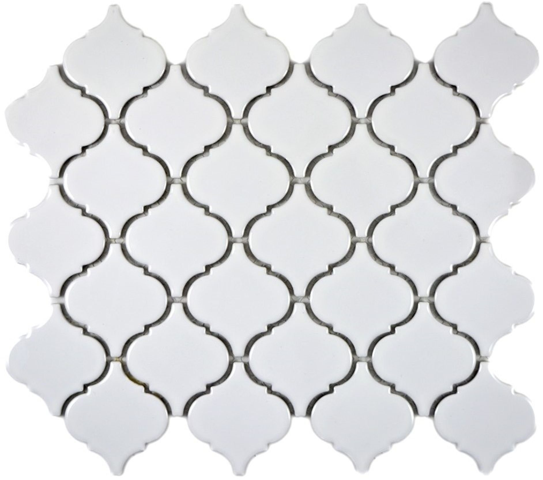 Mosani Mosaikfliesen Florentiner Retro Vintage Mosaik Fliese Keramik weiß g günstig online kaufen