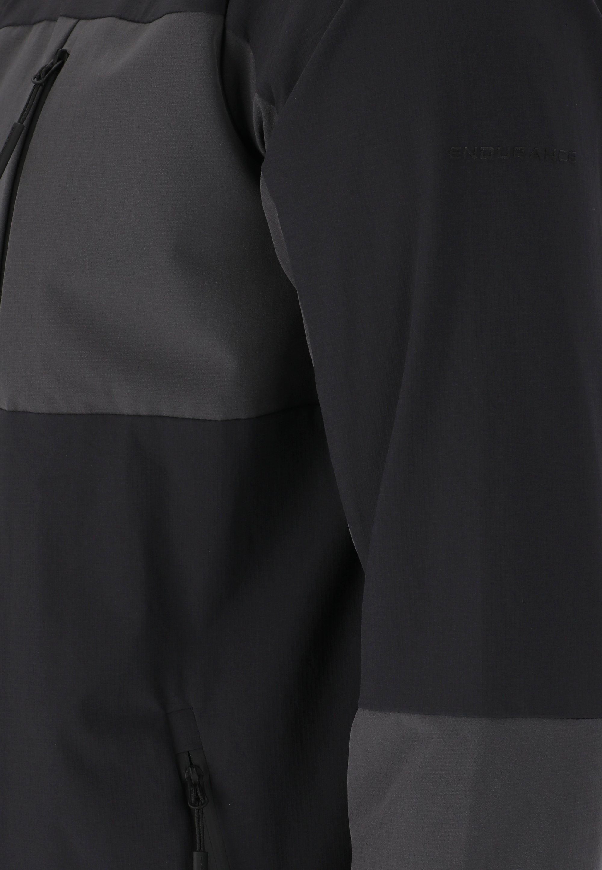 schwarz-grau wasserabweisendem Laufjacke Tellent mit ENDURANCE Reißverschluss