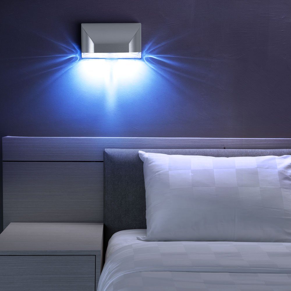 LED-Leuchtmittel Bewegungsmelder Batteriebetrieben Kaltweiß, LED Wandleuchte, fest verbaut, Tageslichtweiß, LED etc-shop Wandleuchte