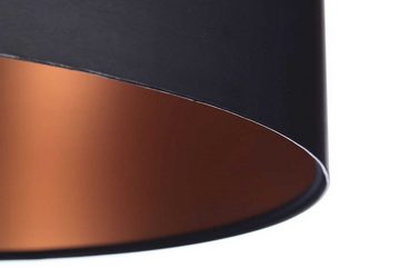 Kiom Pendelleuchte Hängeleuchte Feliza Latex black & copper Ø 50 cm, bei der Installation höhenverstellbar, Leuchtmittel nicht inklusive, Leuchtmittel abhängig