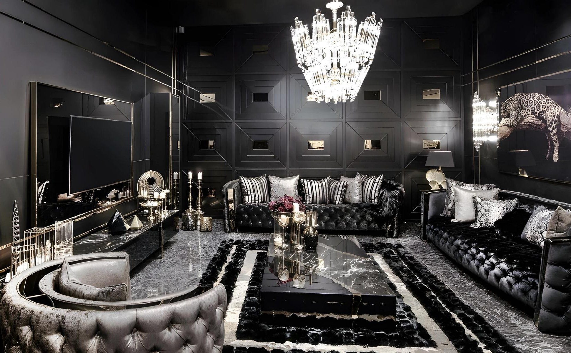Xlmoebel Chesterfield-Sofa Elegantes Chesterfield Wohnzimmer Set mit Sofas und Couchtisch, 3 Teile, Made in Europa