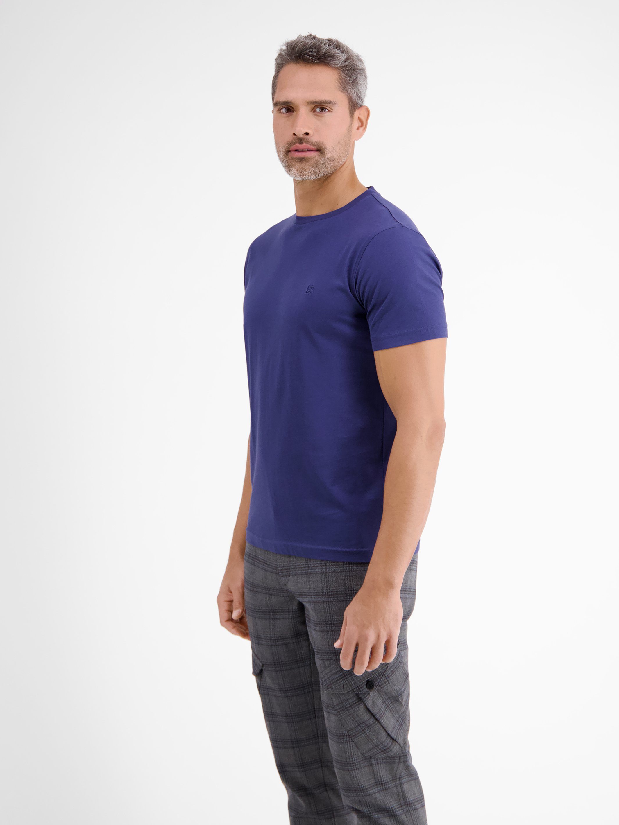 LERROS LERROS mit BLUE T-Shirt VINTAGE T-Shirt O-Neck