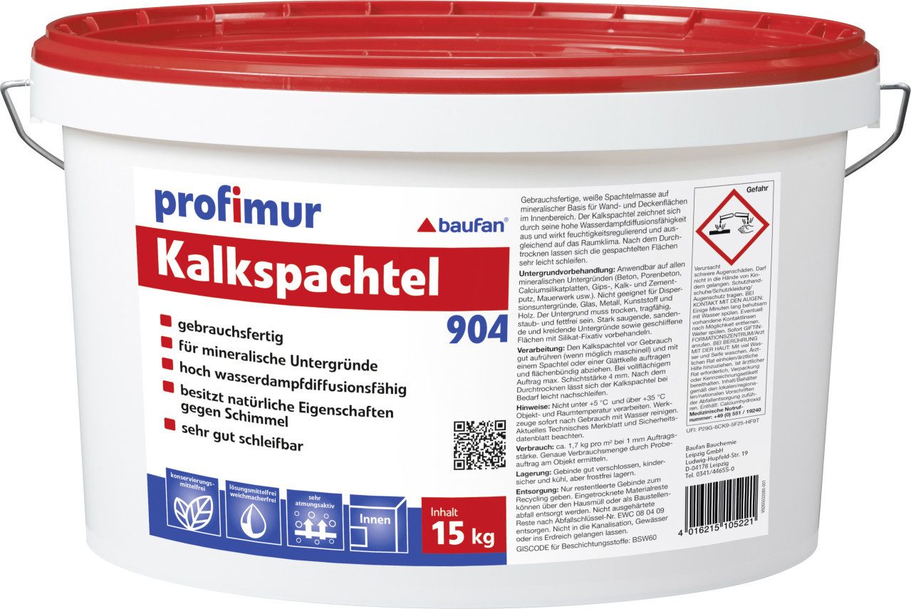 baufan® Spachtelmasse Baufan Profimur Kalkspachtel 15 kg günstig online kaufen