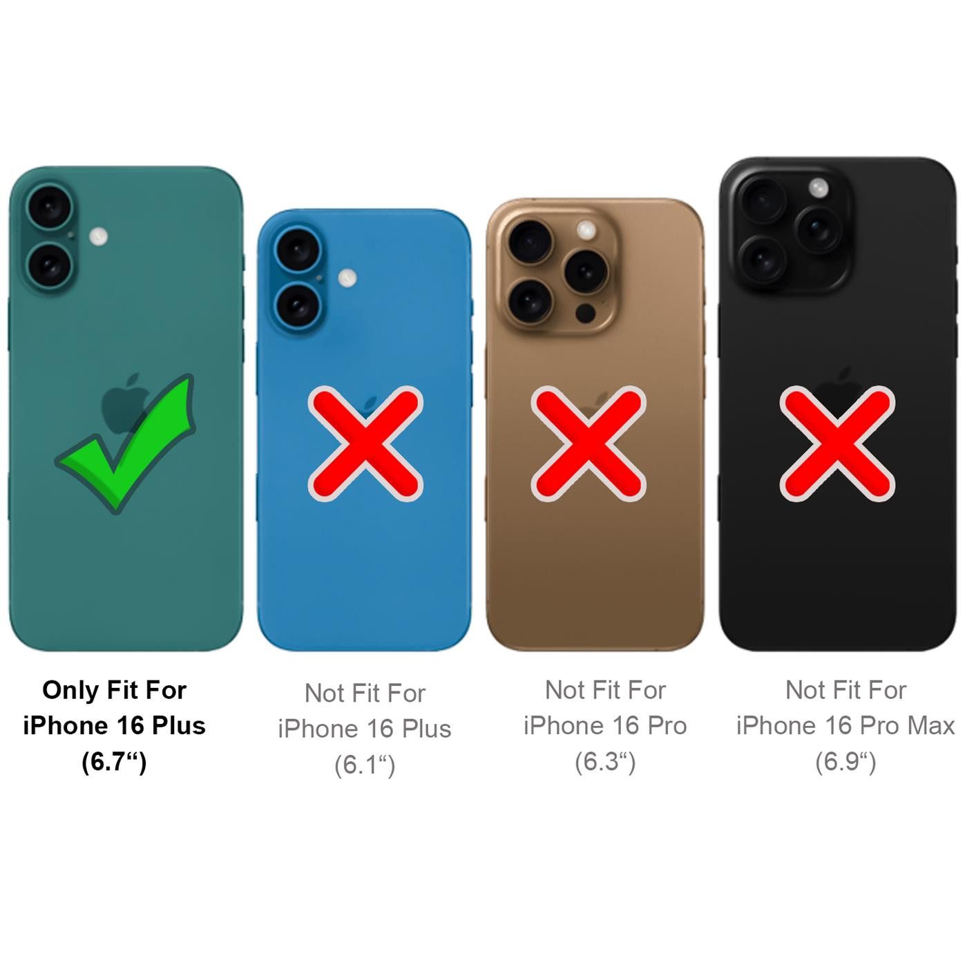 CoolGadget Handyhülle Wallet Klapp Tasche Book Case für Apple iPhone 16 Plus 6,7 Zoll, Hülle Klapphülle Flip Cover Etui Schutzhülle