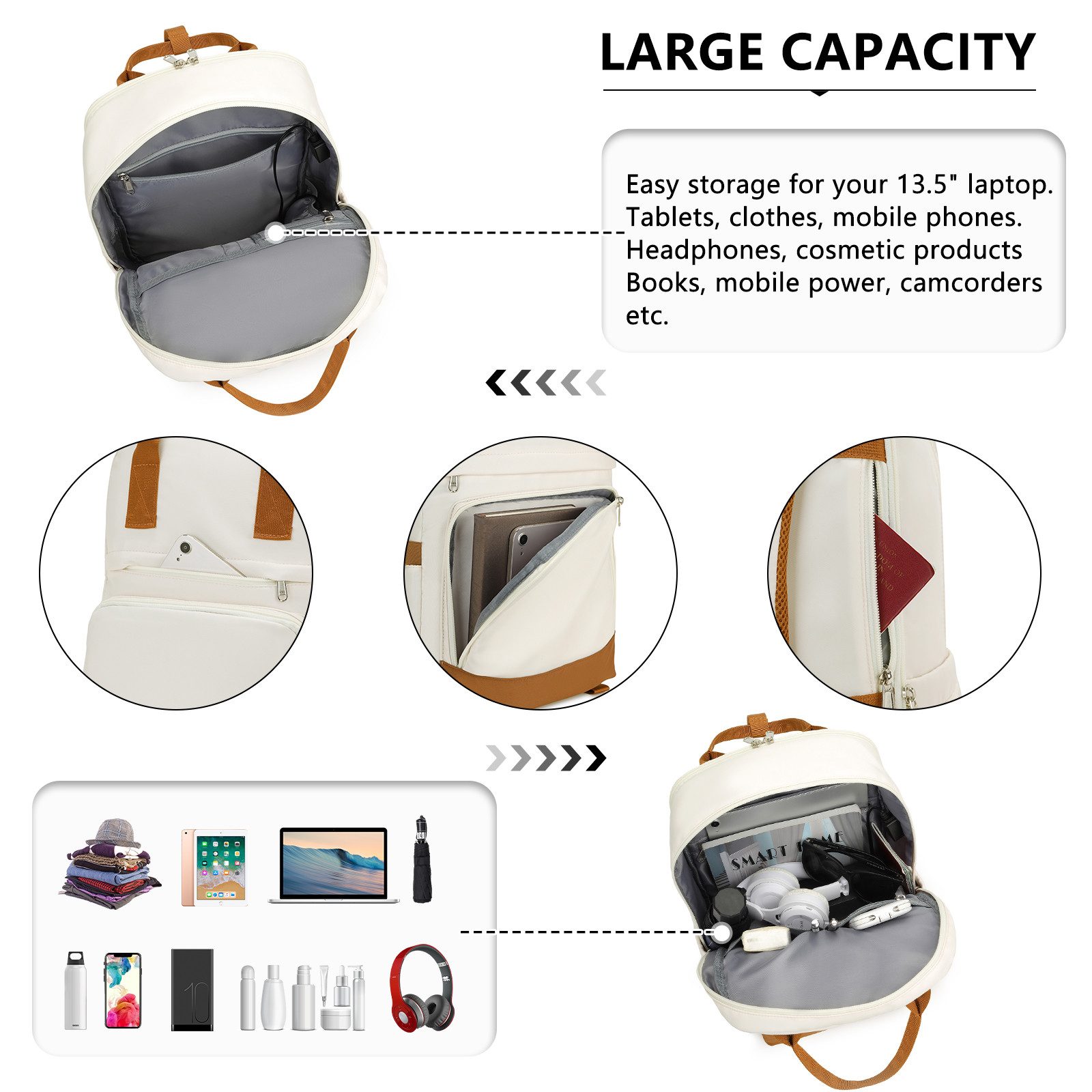 KONO Trolley Handgepäck Koffer Reisekoffer von ABS+PC Hartschalenkoffer – Bild 5 von 5