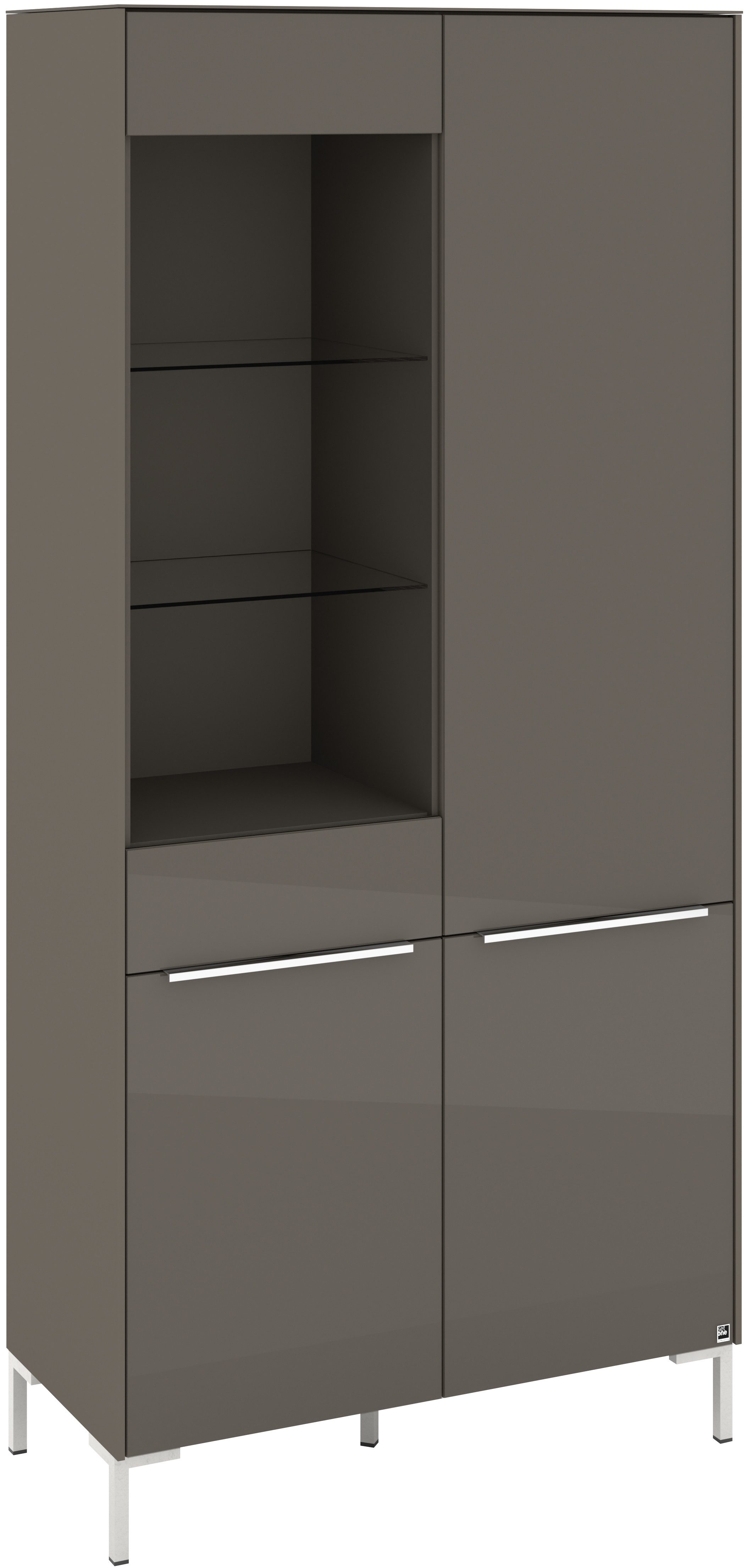 set one by Musterring Standvitrine Reno (1-St) Mit Winkelfuß in diversen Farben, 199 cm Höhe & Farbauswahl