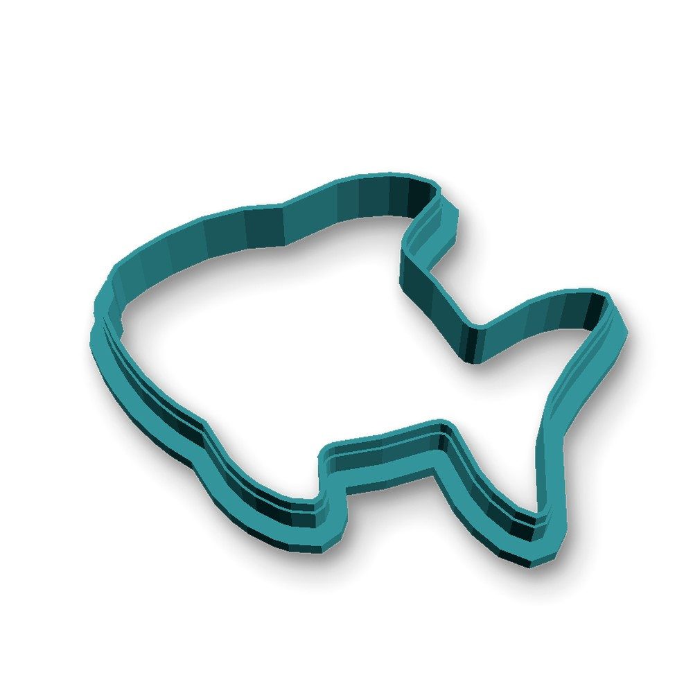 Ausstechform, Kunststoff, (Einzelteil, 1-St), Fisch, PETG, 83 mm