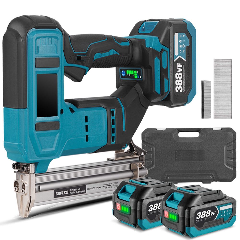 Yofidra Akku-Stauchkopfnagler Akku-Nagler 2-in-1 Tacker & Nagler mit 2x Akk günstig online kaufen