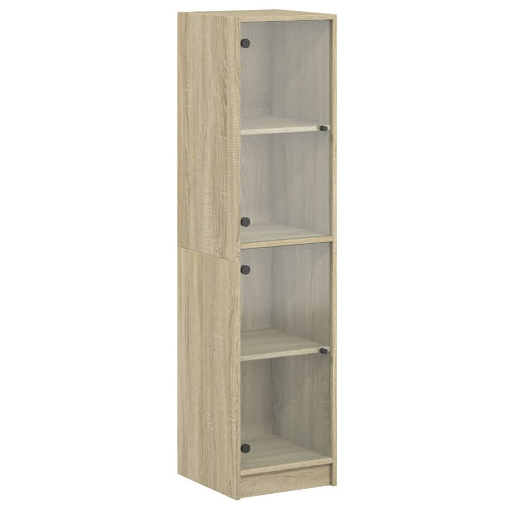 vidaXL Highboard Highboard mit Glastüren Sonoma-Eiche 35x37x142 cm (1 St) günstig online kaufen