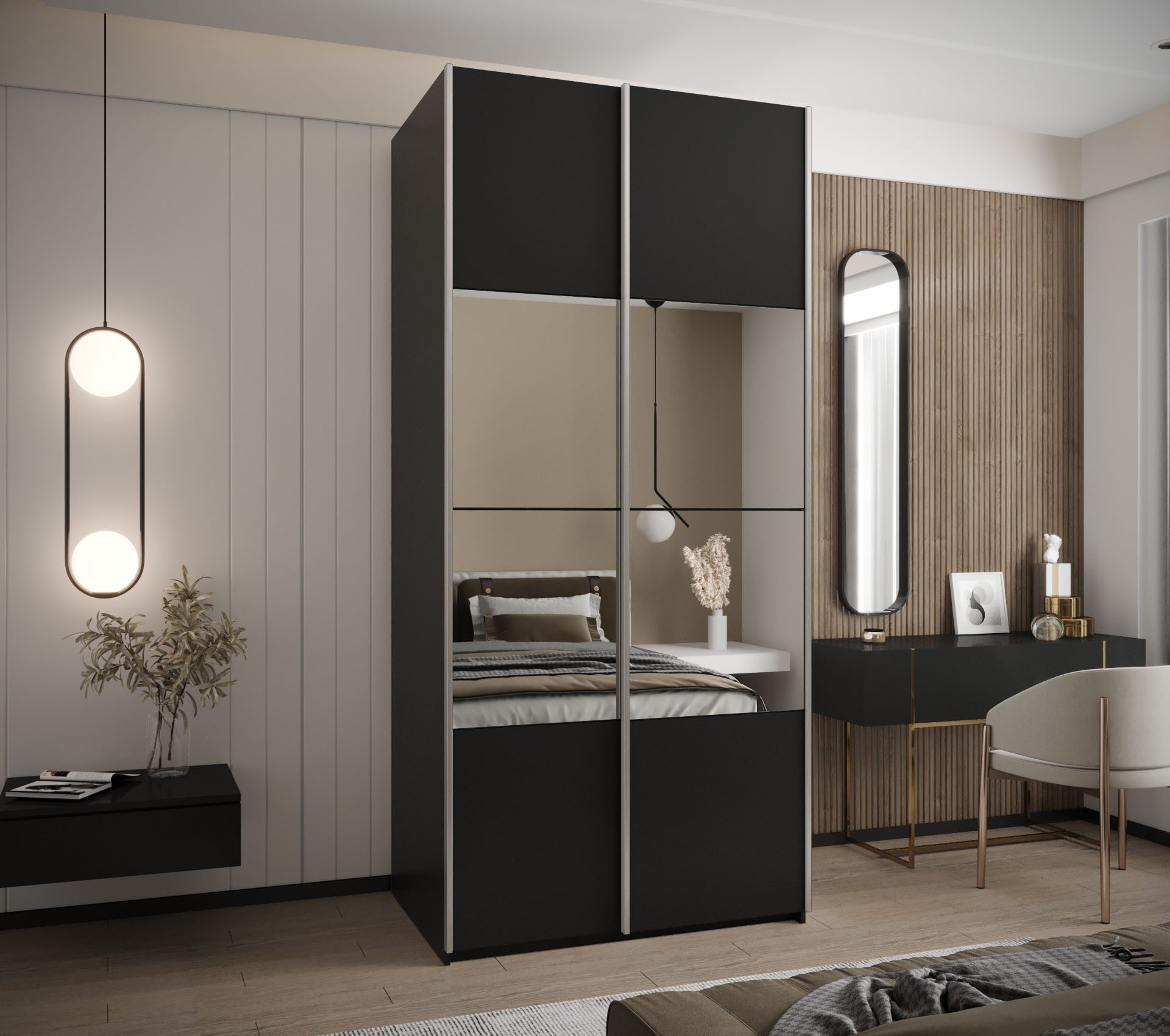 ABIKS MÖBEL Schwebetürenschrank LUX 4 hoher günstig online kaufen