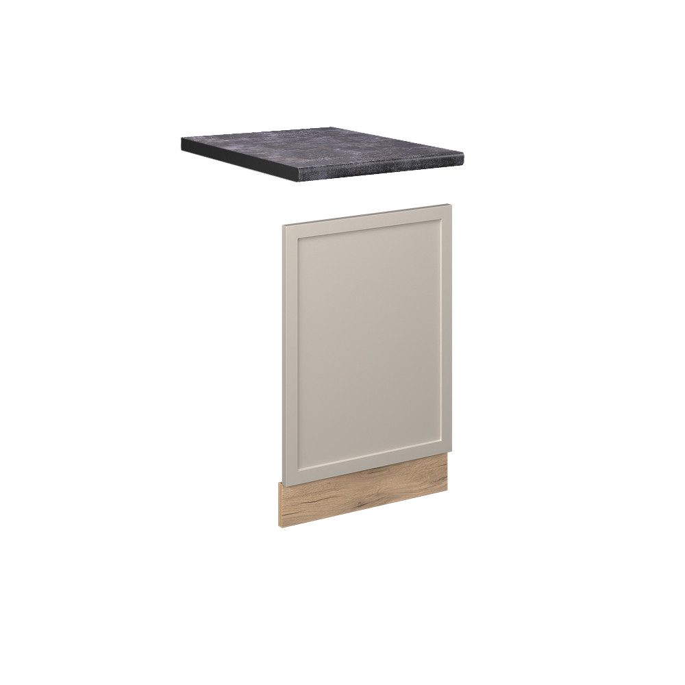 Vicco Frontblende Fame-Line, GrauBeige/Goldkraft Eiche, 45 cm, AP Anthrazit