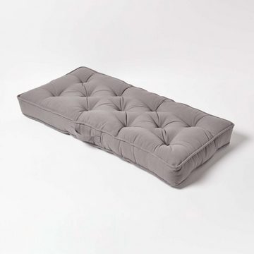 Homescapes Sitzkissen Sitzauflage für Zweisitzer-Sofa 100 x 48 cm – dickes Sitzkissen grau