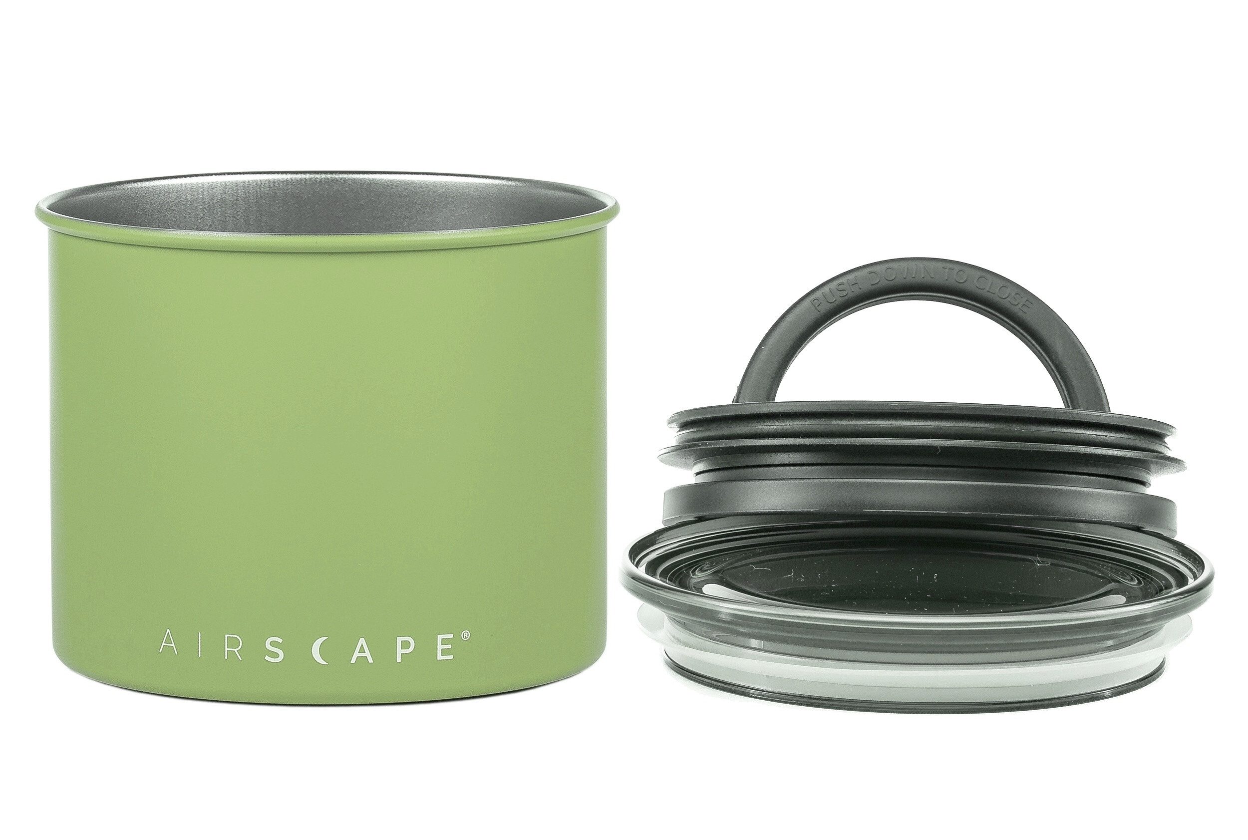 AIRSCAPE Kaffeedose Airscape Edelstahl Kaffeedose Vorratsdose luftdicht 946ml moosgrün, Material: Edelstahl, Kunststoff
