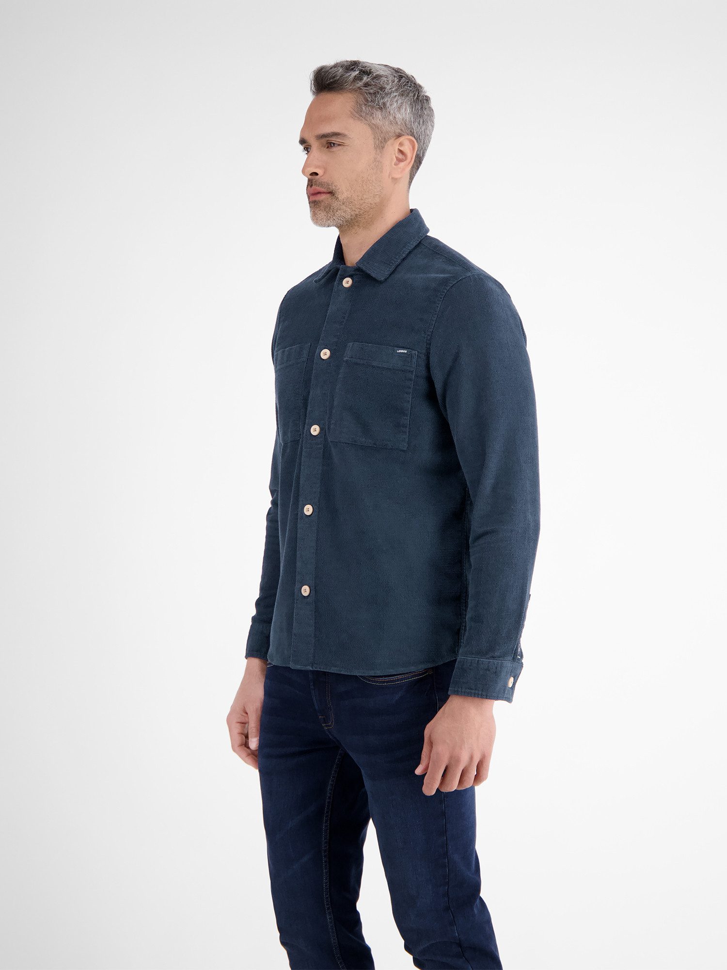 Langarmhemd Modisches Cord-Overshirt