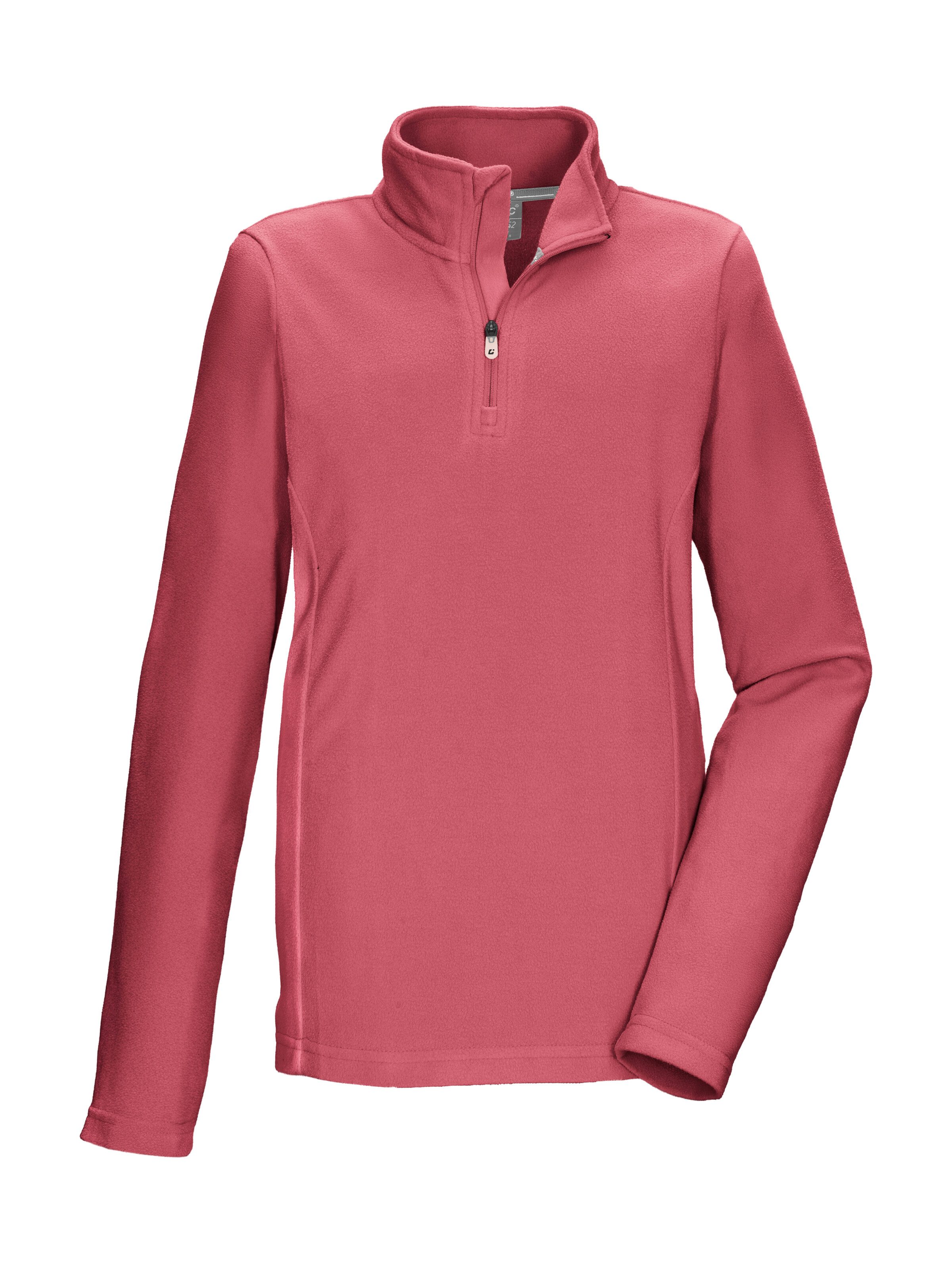 Killtec Fleeceshirt KSW 138 GRLS FLC SHRT Schnelltrocknendes Kids Fleeceshirt mit Kinnschutz-Reißverschluss