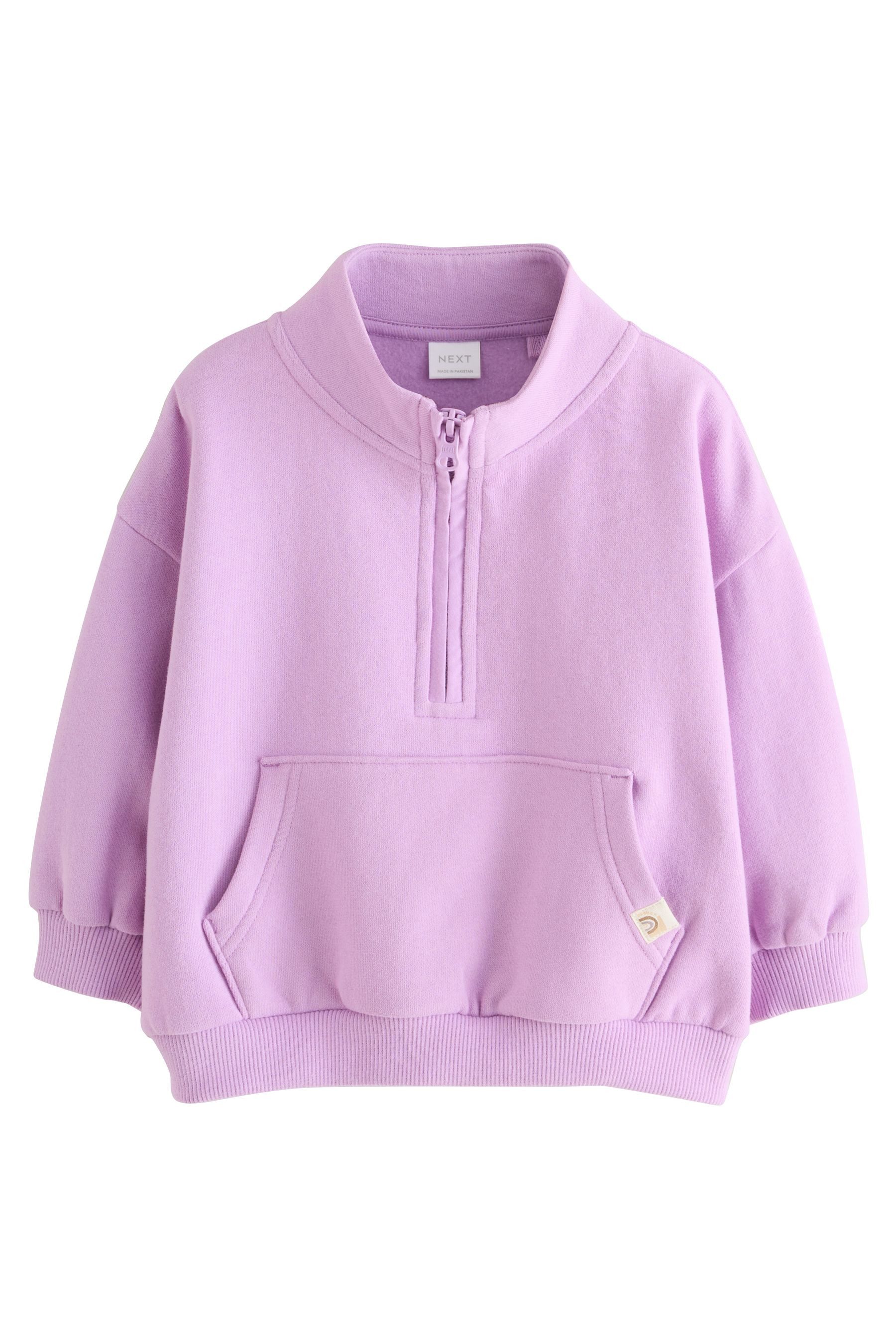 Sweatshirt Sweatshirt mit halblangem Reißverschluss