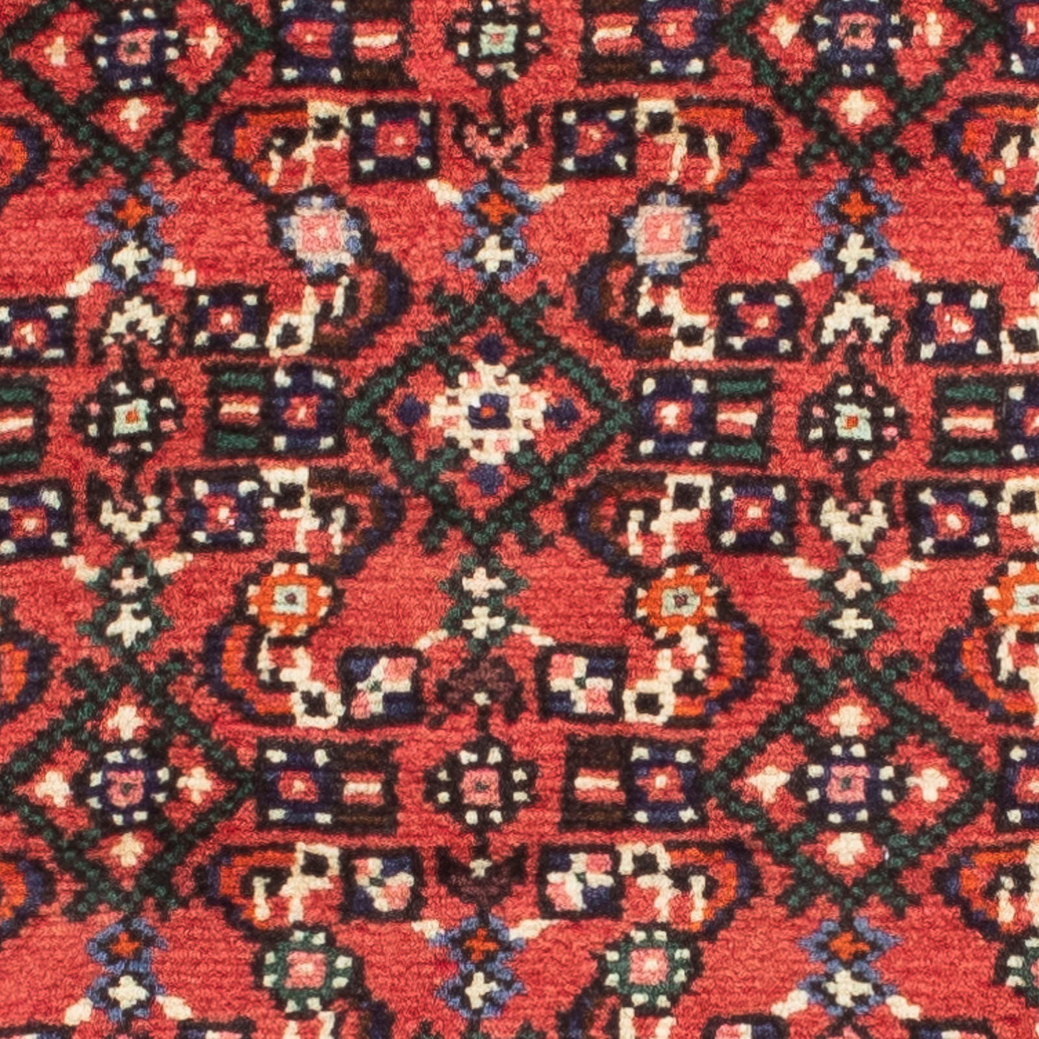Orientteppich Perser rot, - Wohnzimmer, - mit 68 Nomadic 10 x mm, Einzelstück cm Höhe: Zertifikat morgenland, Handgeknüpft, rechteckig, 197 