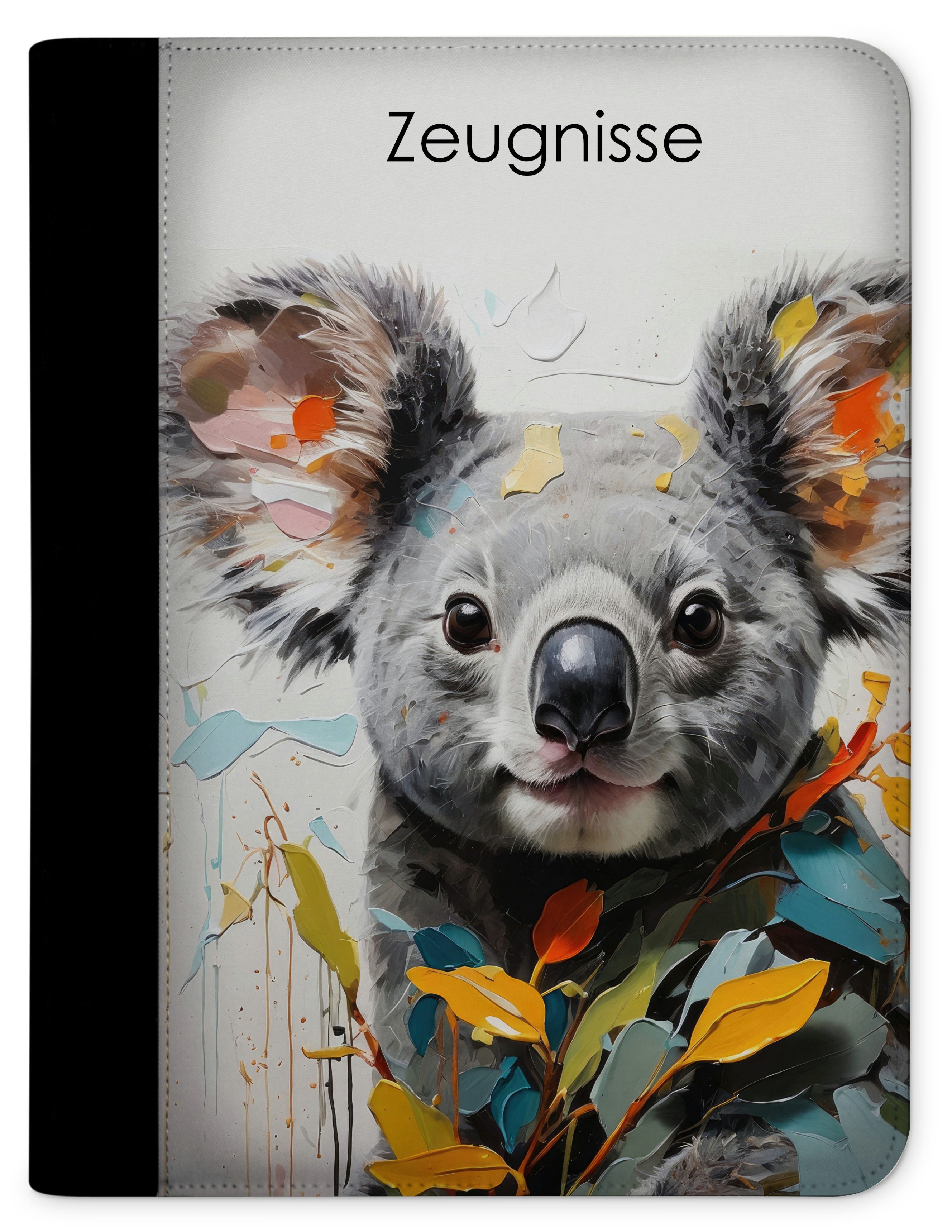 Schreibmappe Kinder Zeugnismappe, Dokumentenmappe, Ordner A4, Koala Bär