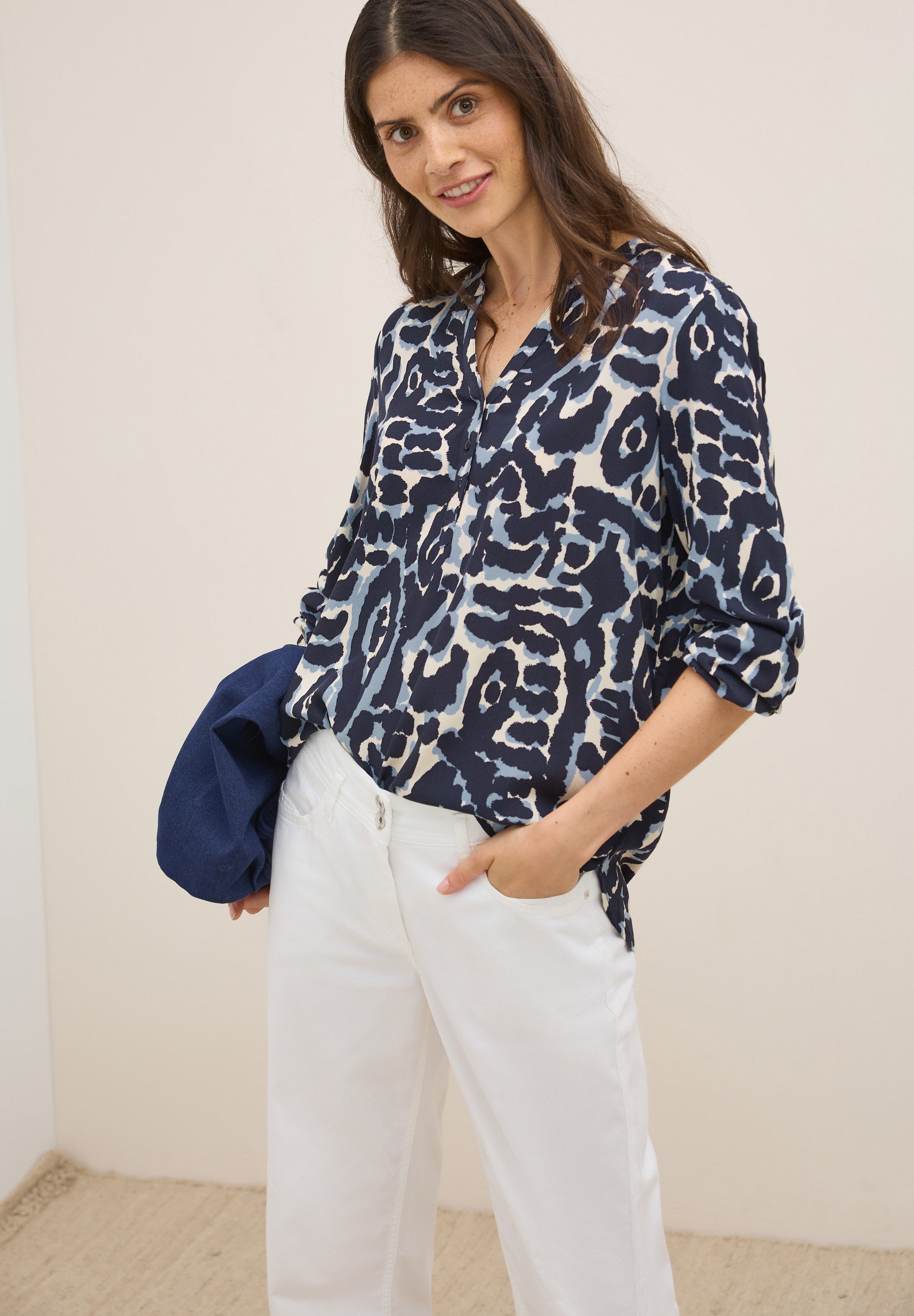 CECIL Langarmbluse mit All-Over Print günstig online kaufen
