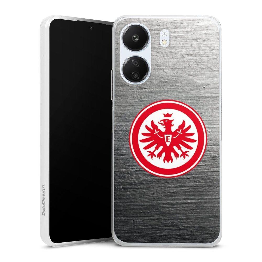 DeinDesign Handyhülle Eintracht Frankfurt SGE Logo Eintracht Logo Scratched, Xiaomi Redmi 13C 4G Slim Case Silikon Hülle Ultra Dünn Schutzhülle