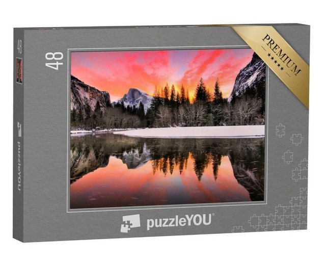 puzzleYOU Puzzle Sonnenaufgang, Yosemite National Park, USA, 48 Puzzleteile, puzzleYOU-Kollektionen Yosemite, Kalifornien