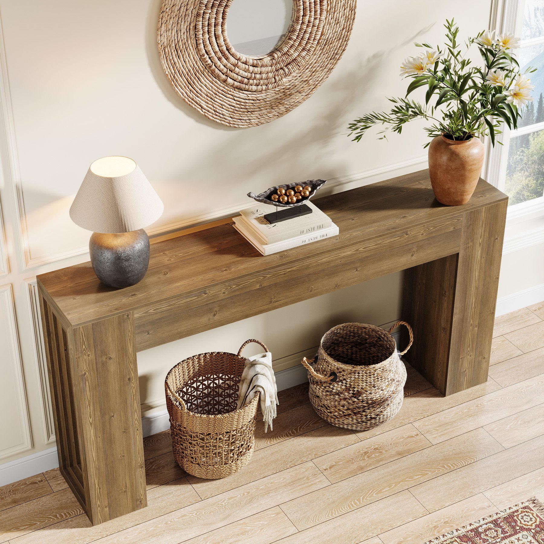 Tribesigns Konsolentisch 160 cm Langer Eingangsbereich tisch, schmaler Sofa günstig online kaufen