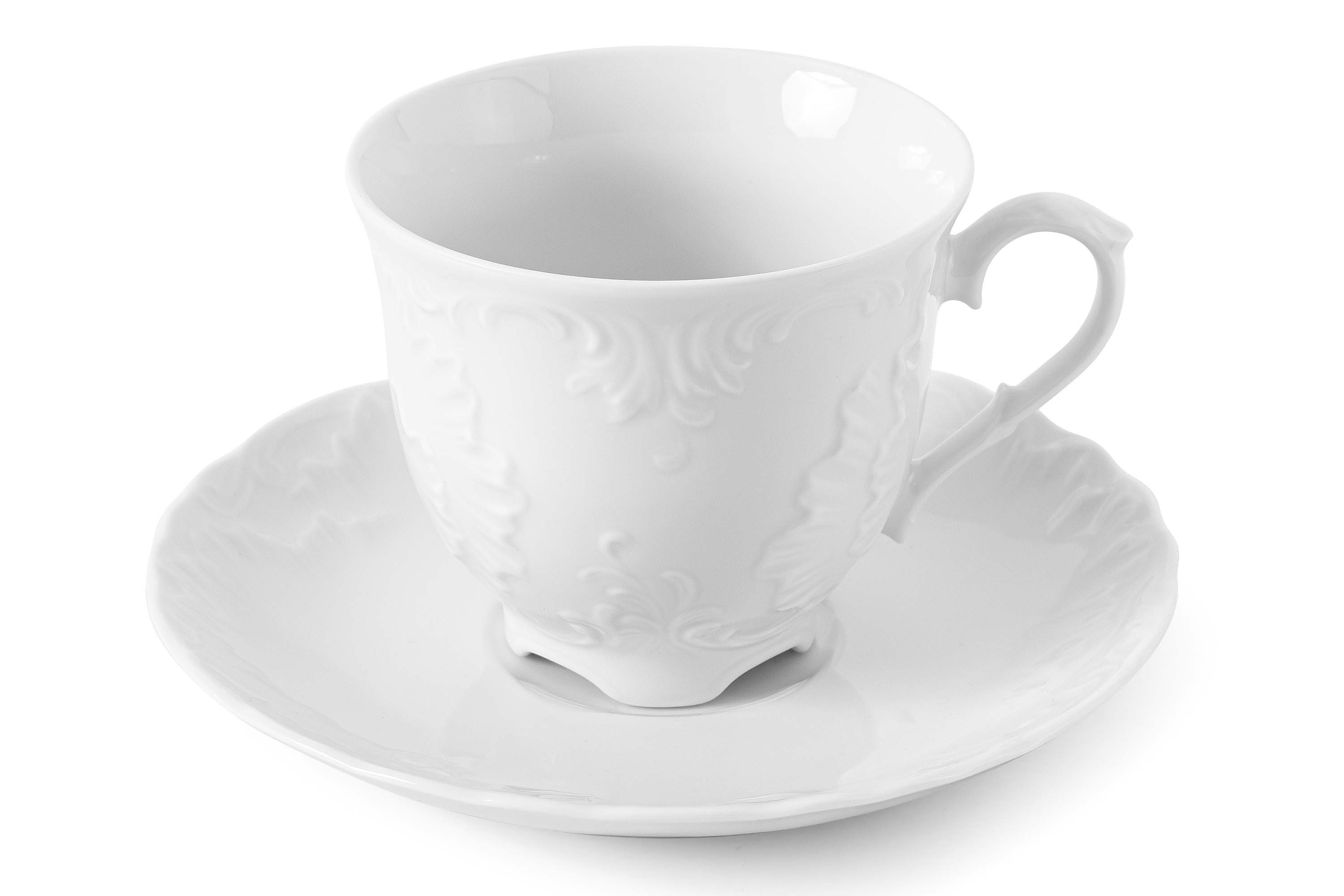 KONSIMO® Kombiservice CMIELOW ROCOCO Teeservice, Kaffeeservice (21-tlg), 6 Personen, Porzellan, spülmaschinen & mikrowellengeeignet, Hochwertiges Prestige-Porzellan